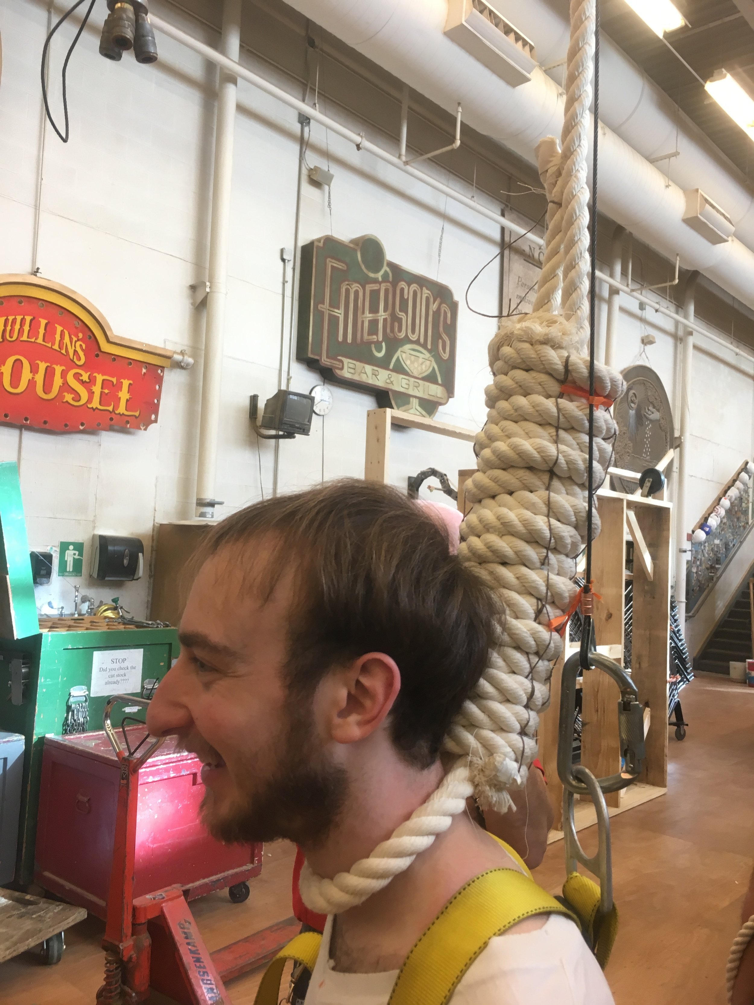 Levi Kiess modeling noose