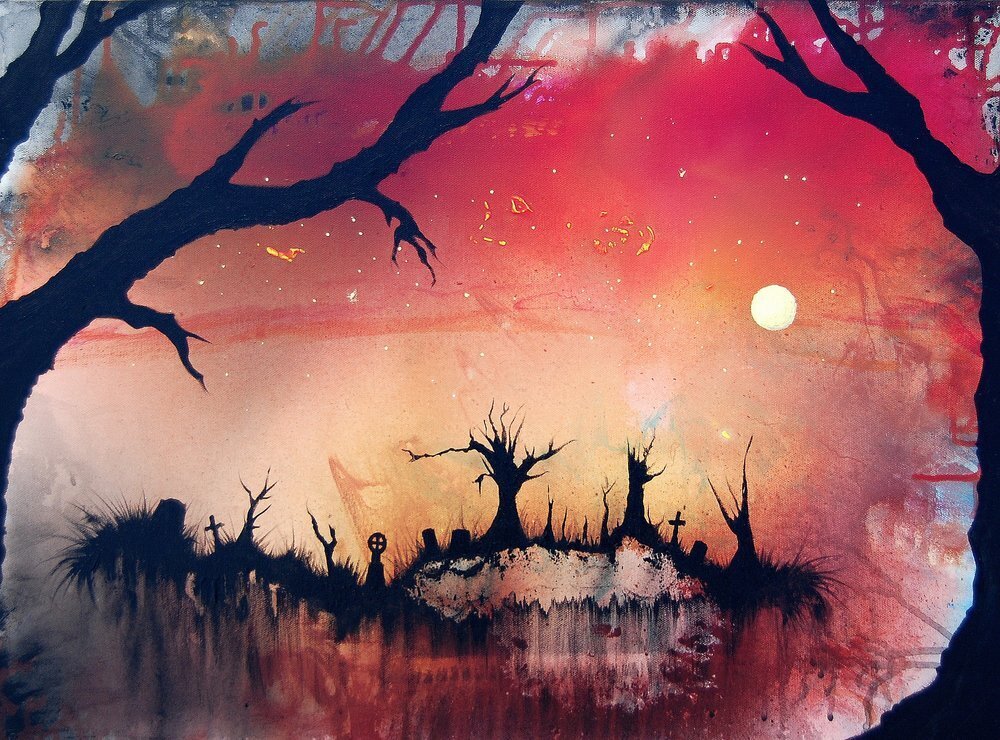 The Graveyard. Acrylic on canvas.