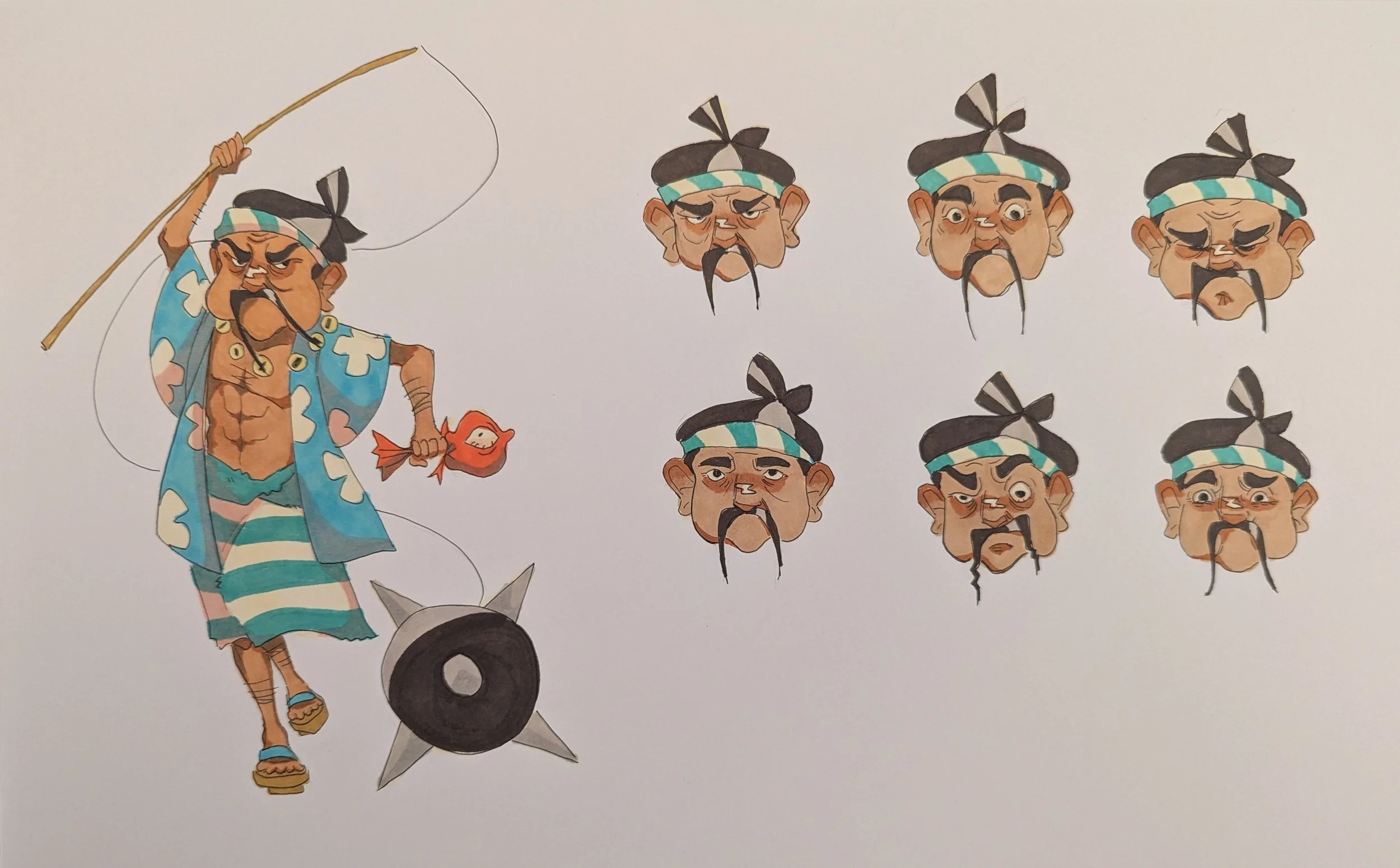 Character Design & Expressions by Brianne Anderson. 2D Design Course, 2025.