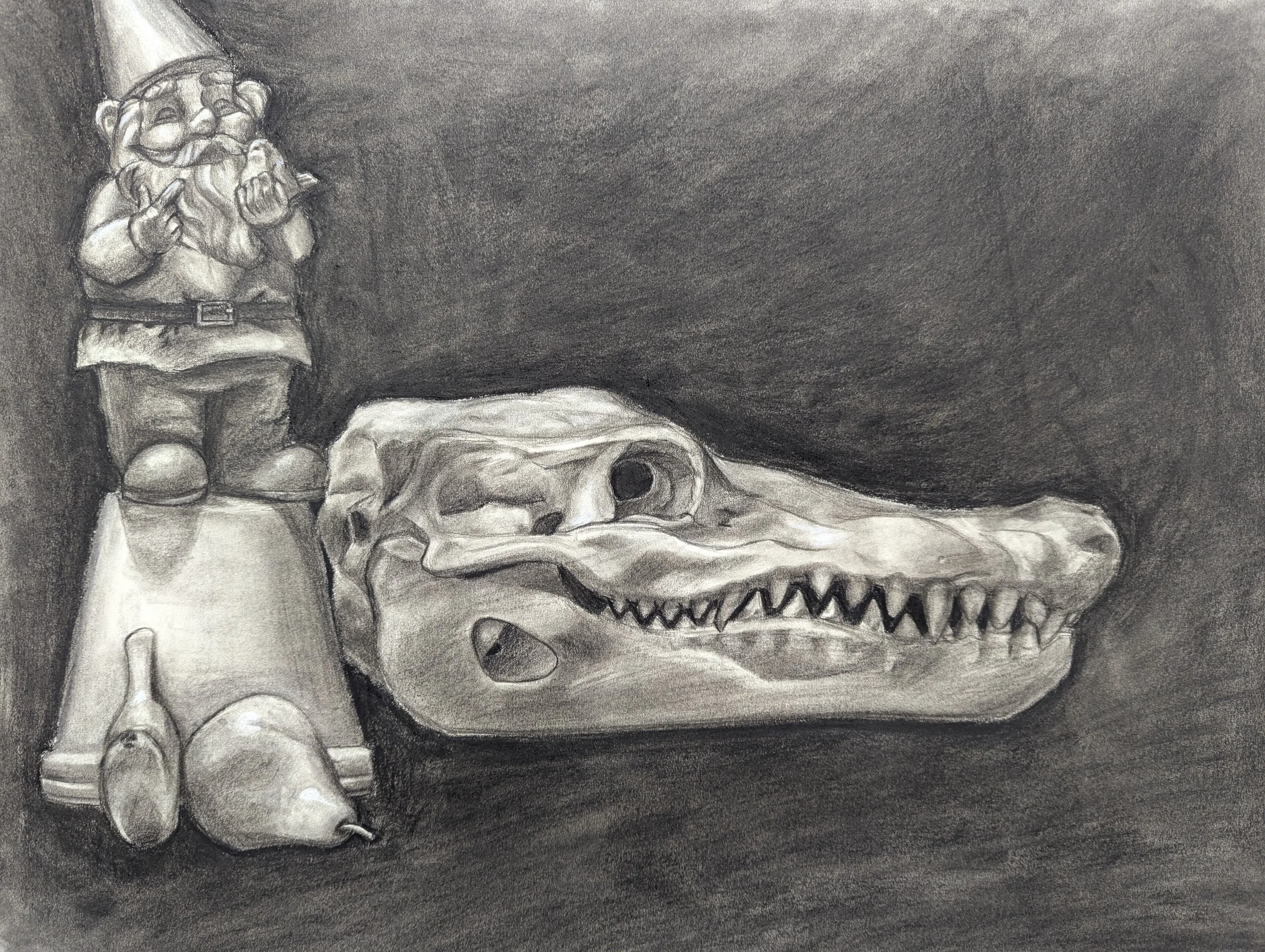 Evidence of Progress Still Life, by Oryn Robbins. Final Drawing, 2025.