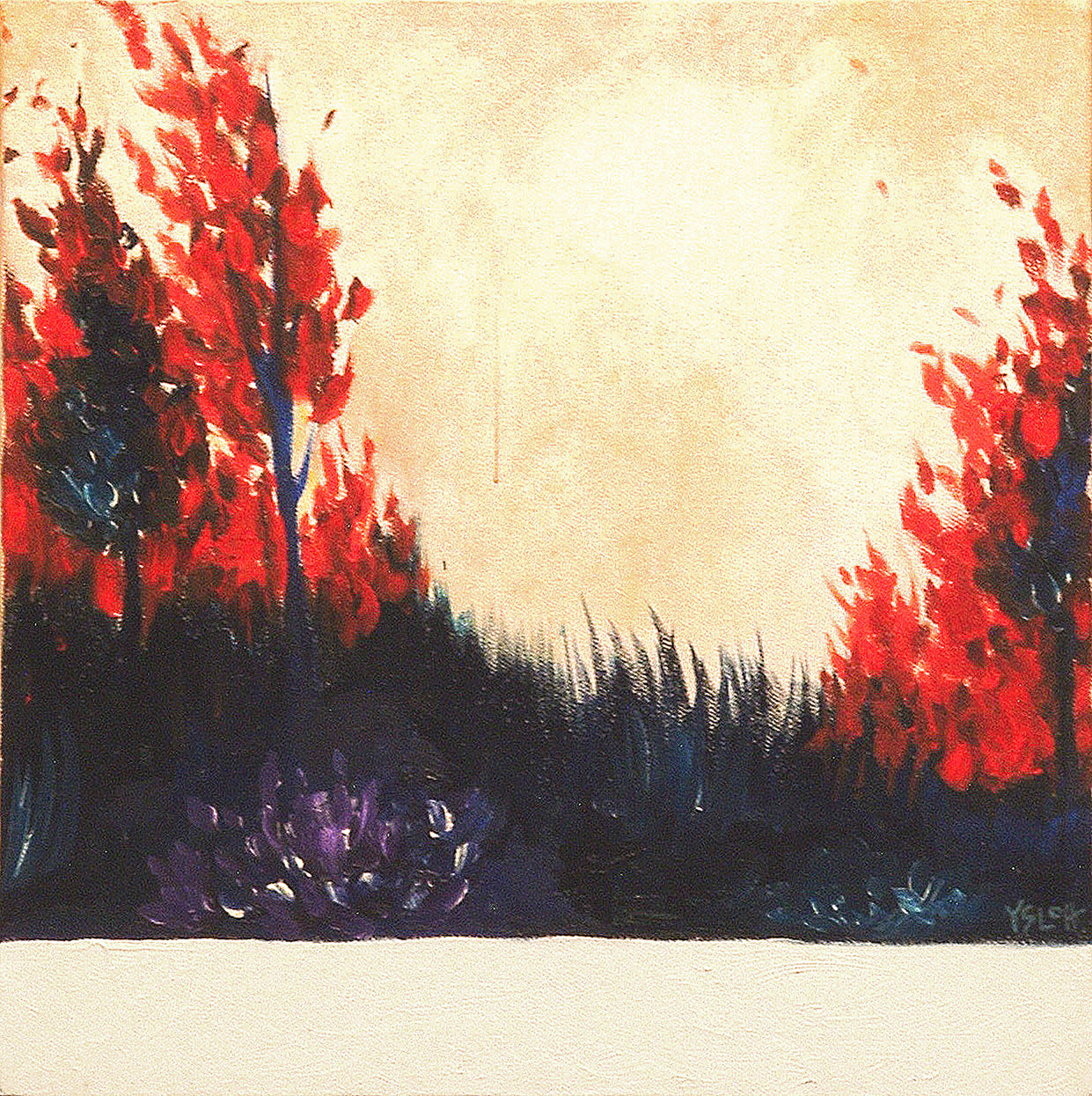  Burning Landscape No.3   oil on canvas, 12 x 12 