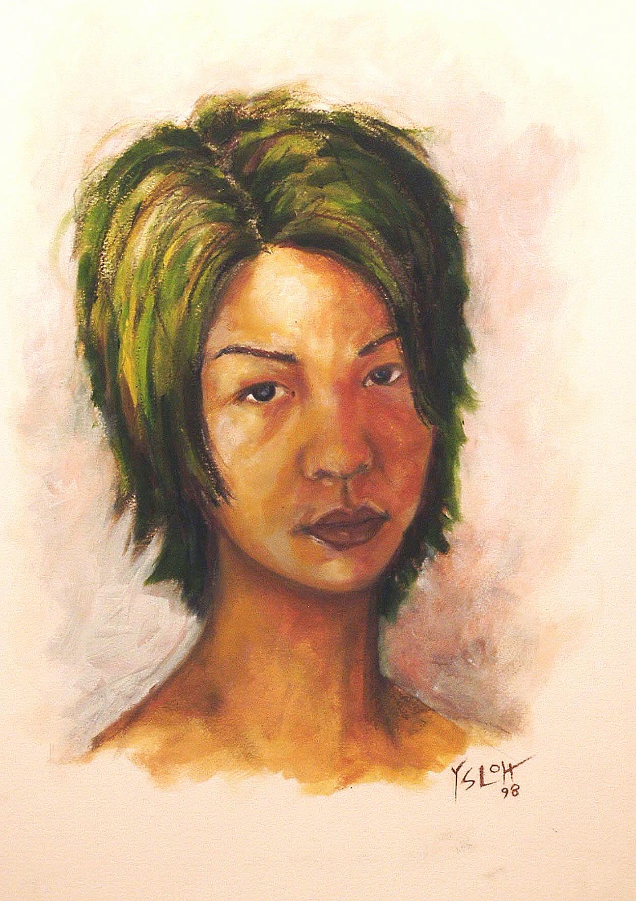   Self-Portrait   oil on paper, 22 x 15 &nbsp; &nbsp; &nbsp; 