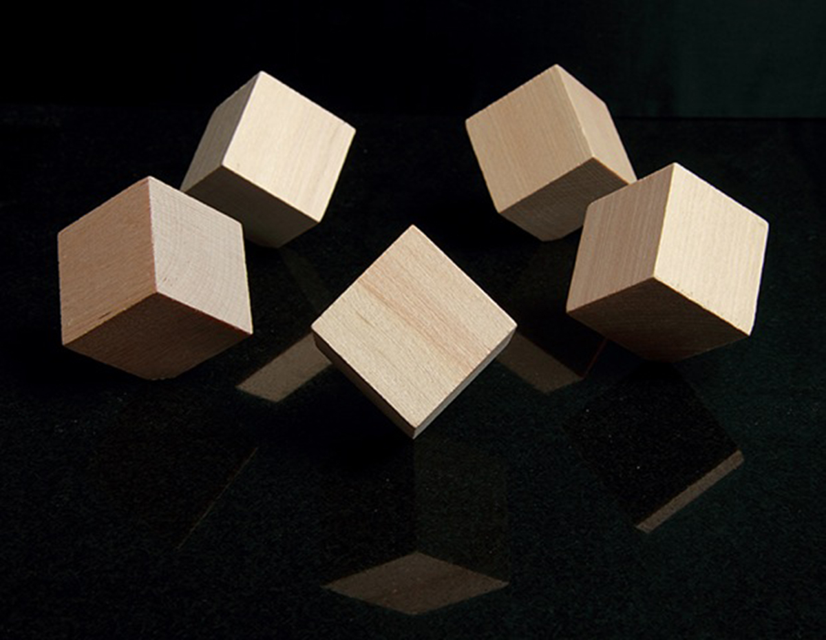 Dancing Cubes on Black Marble