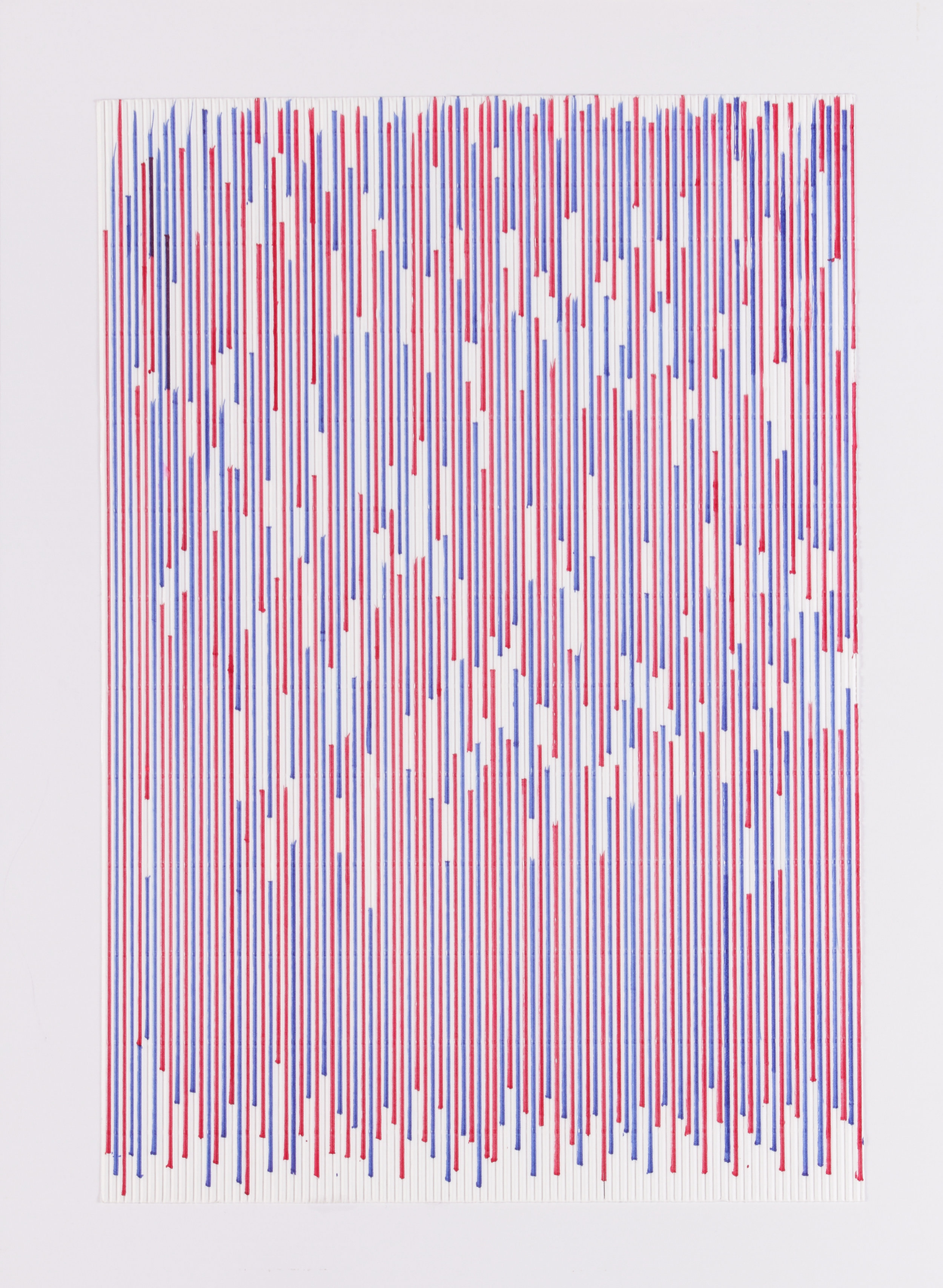 Colour-Code. Ink on Corrugated Paper. 2017.