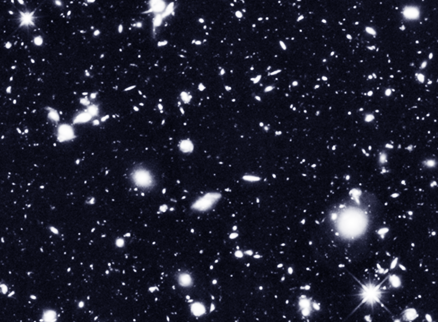 PHOTO CREDIT: M. Rafelski, A. Koekemoer, R. Windhorst, Z. Levay, NASA.gov. The Hubble Deep Space Telescope can see into the future. Its depth of field spans 13.4 billion light years from Earth.