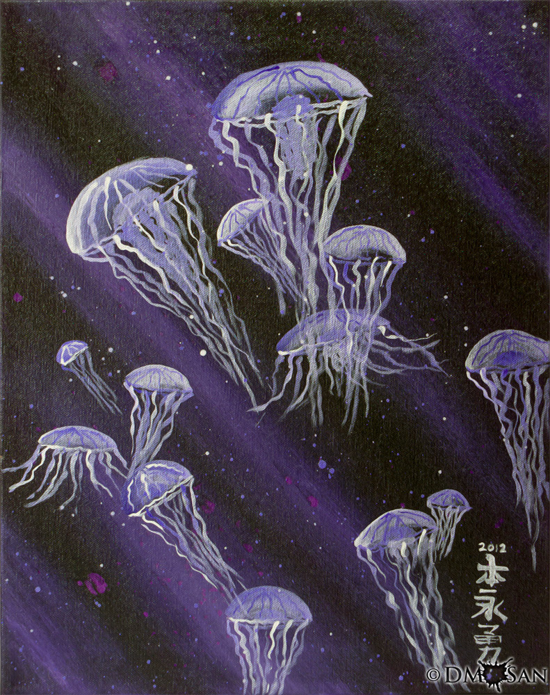 Jellyfish on Purple