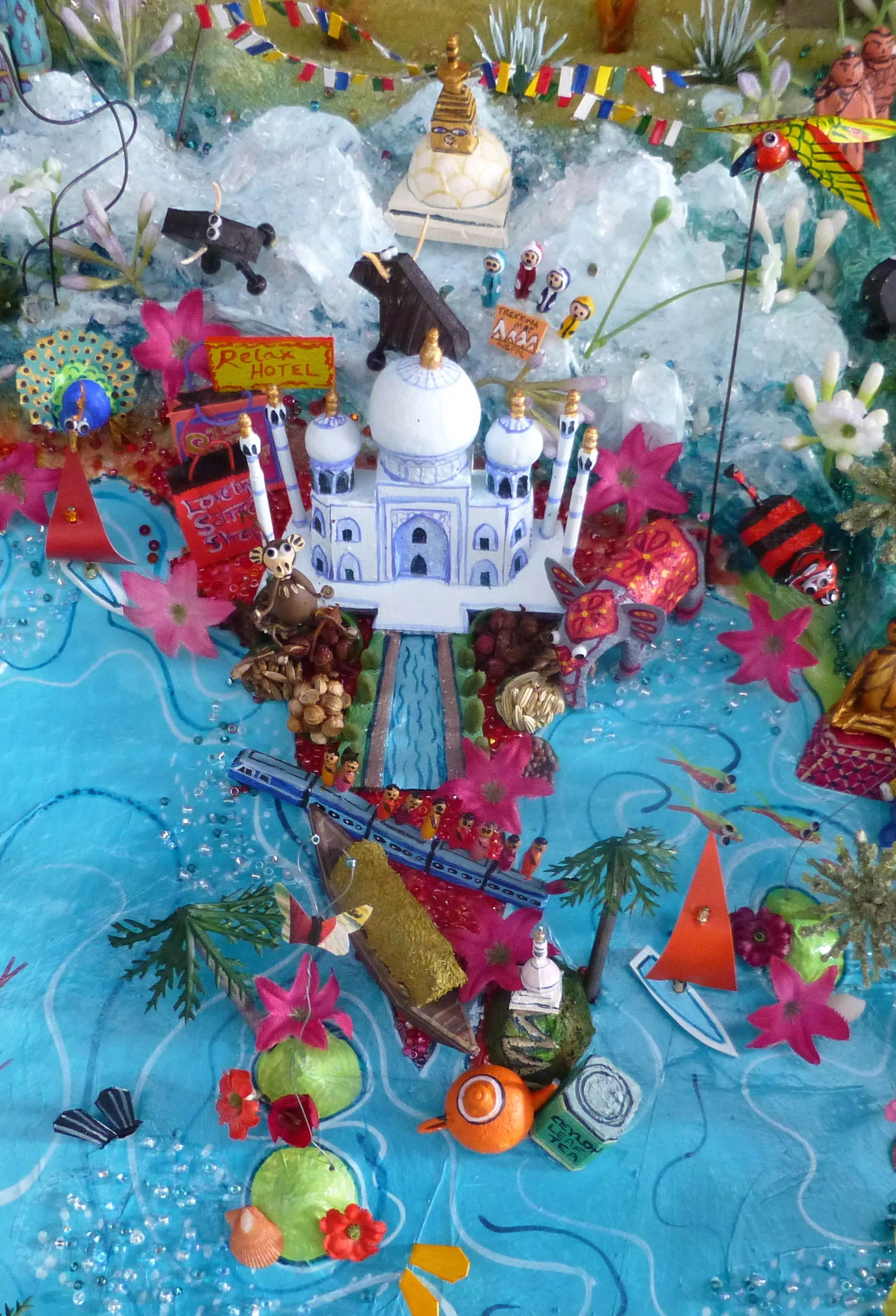 3D World Map - Indian Sub-Continent Detail