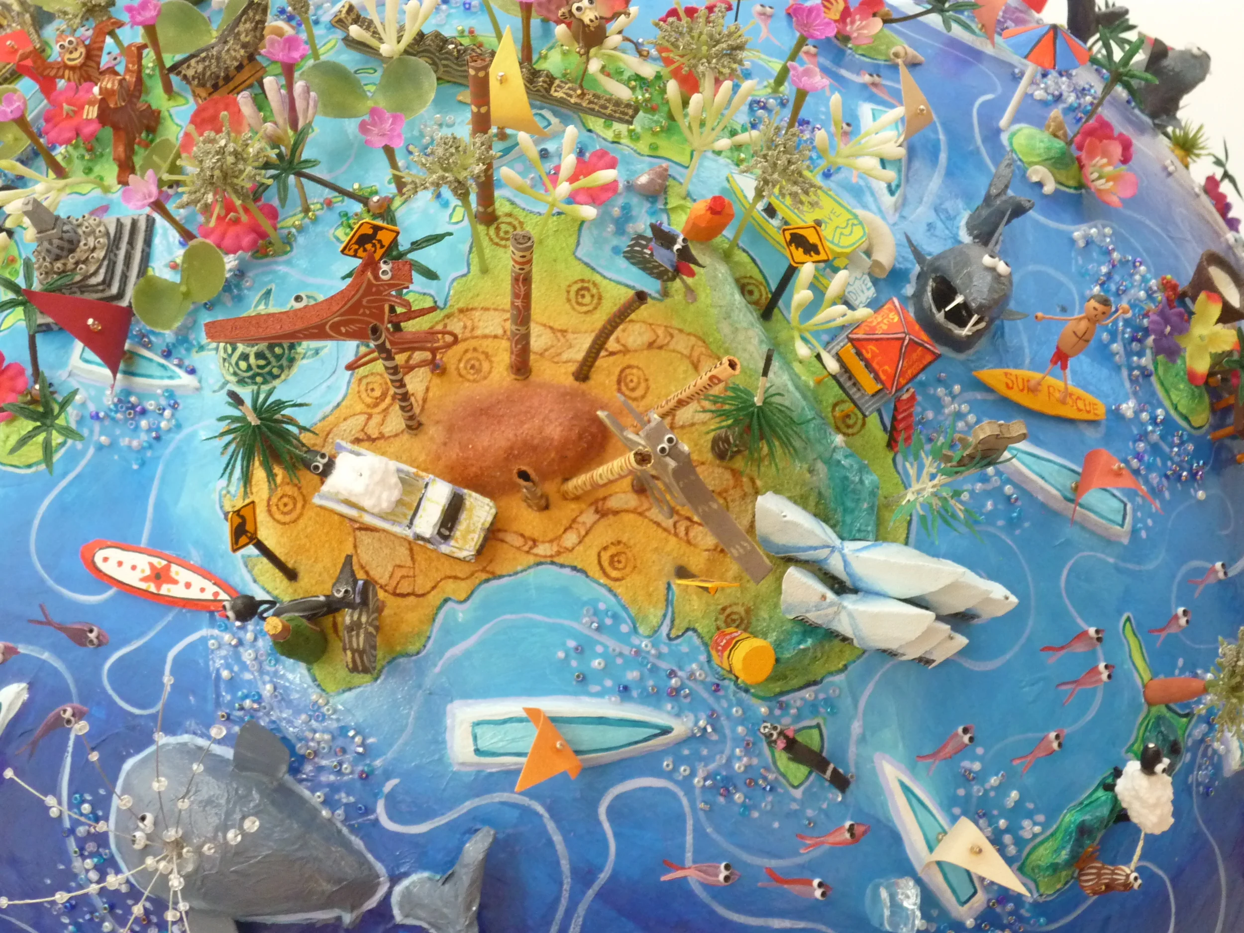 Large Globe - Australia Detail