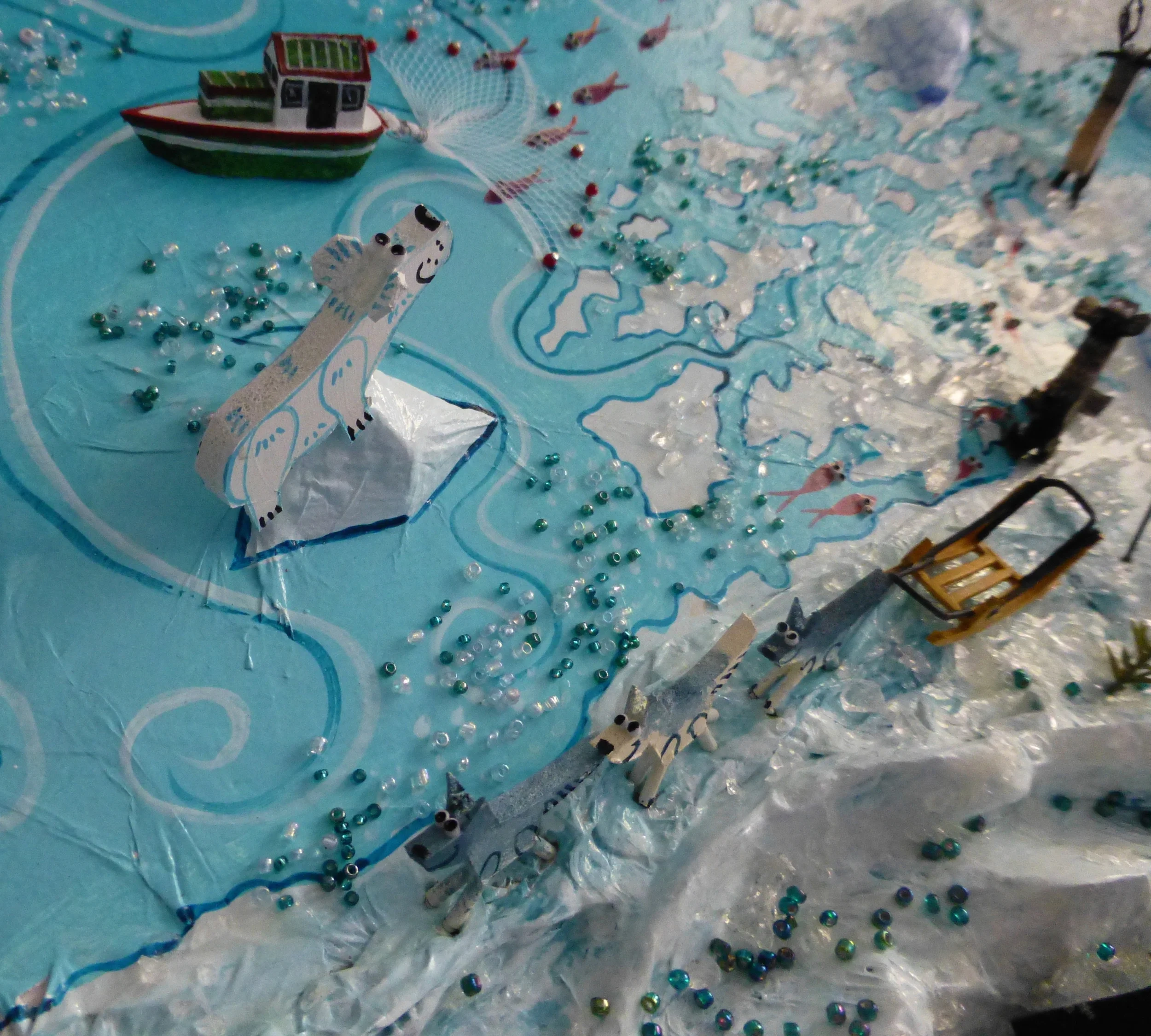 Dog-sledding in the Arctic