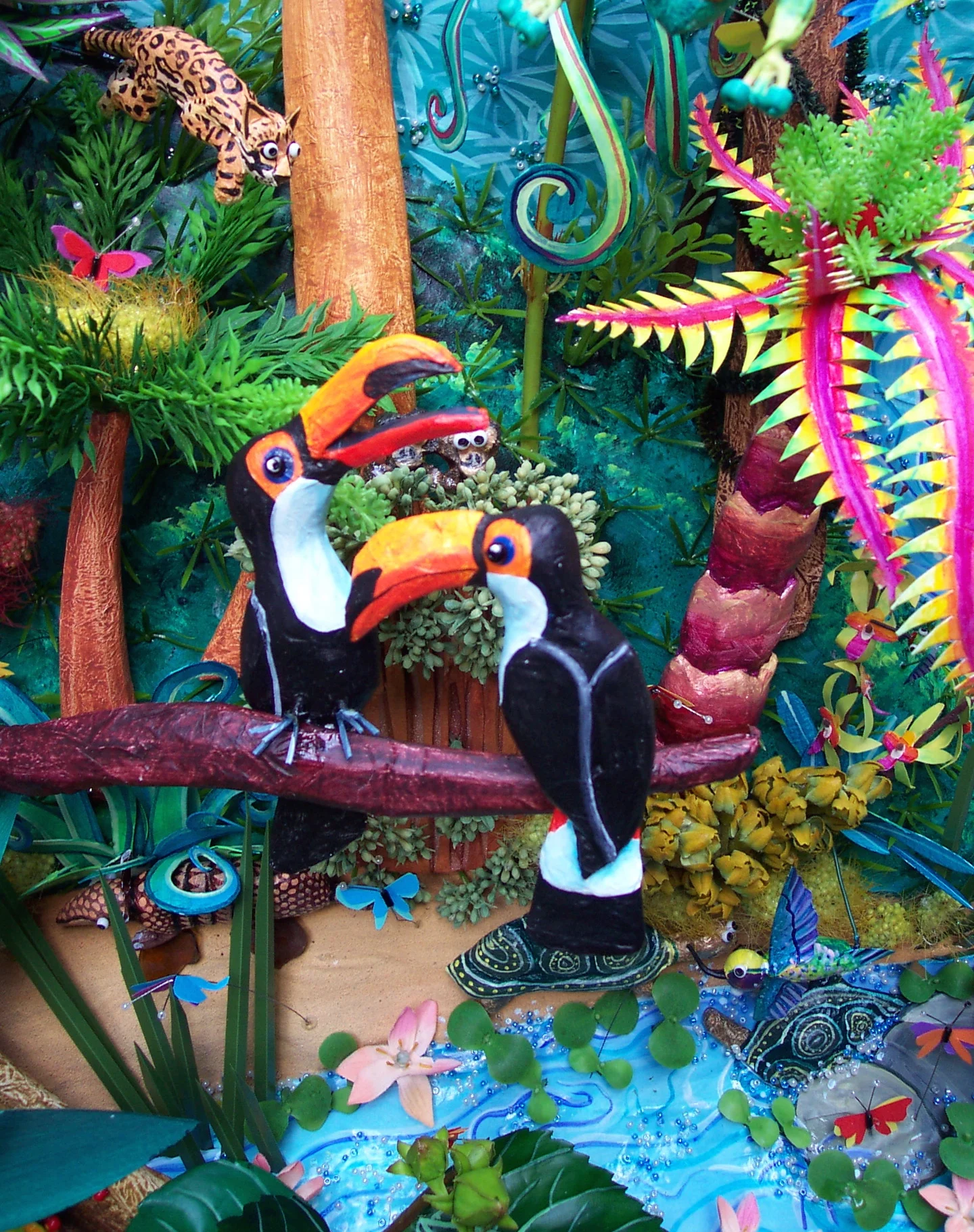 Jungle Scene Detail - Toucans