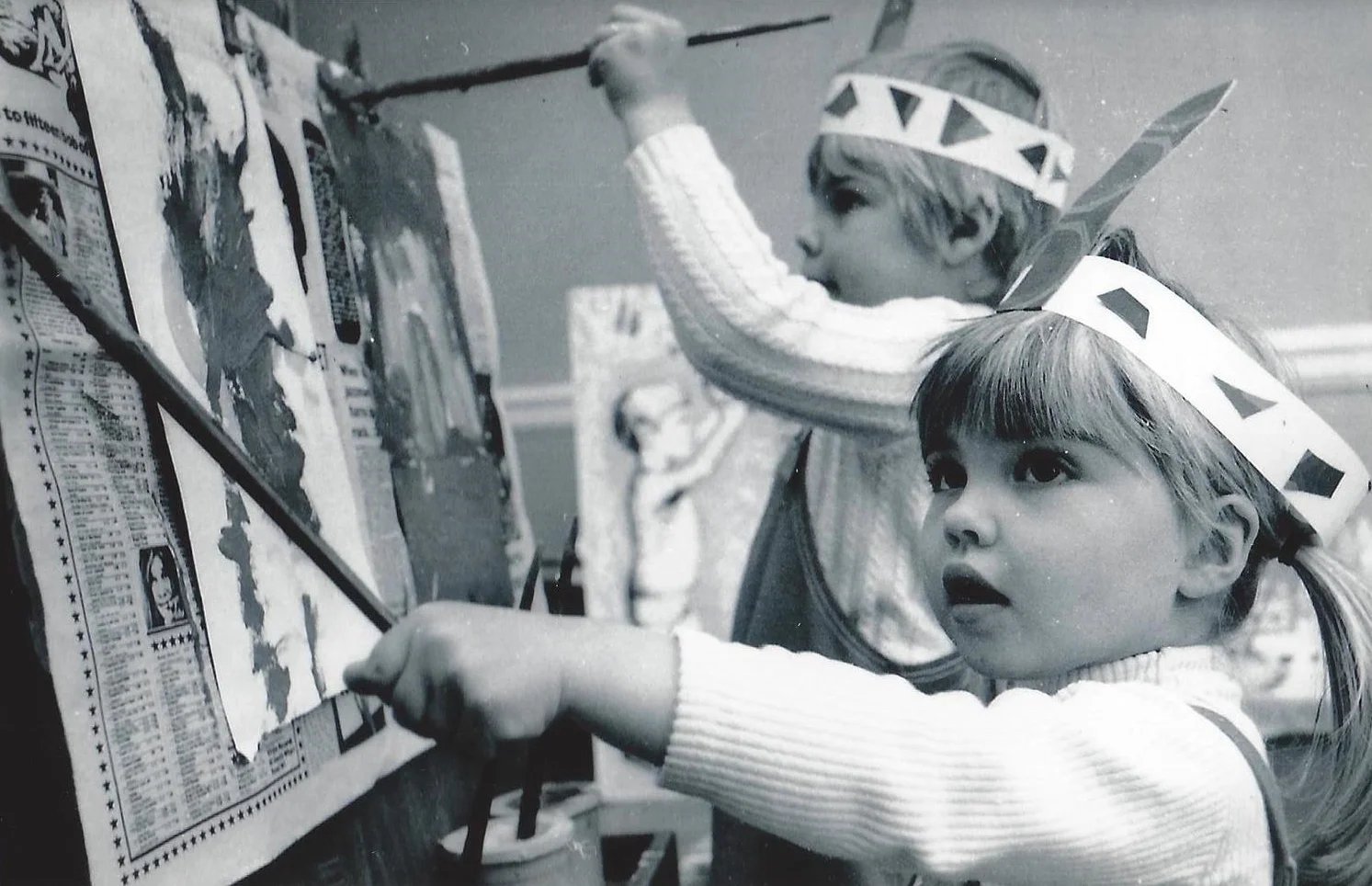 The artist at work in the studio...