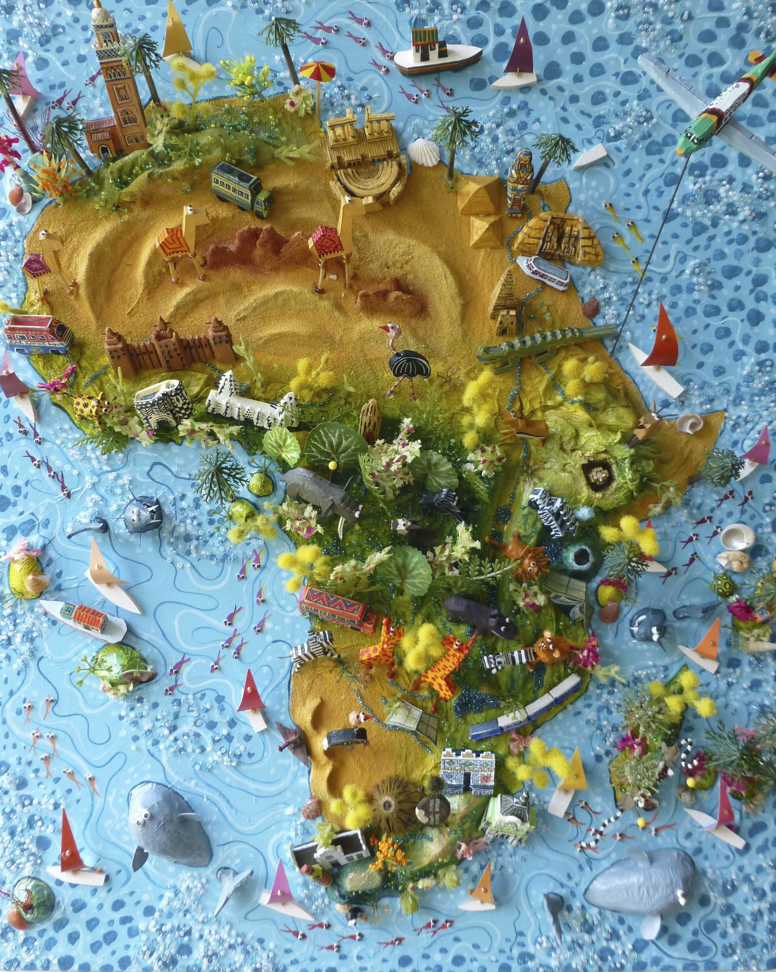 Africa Map Panel (50cm x 40cm)