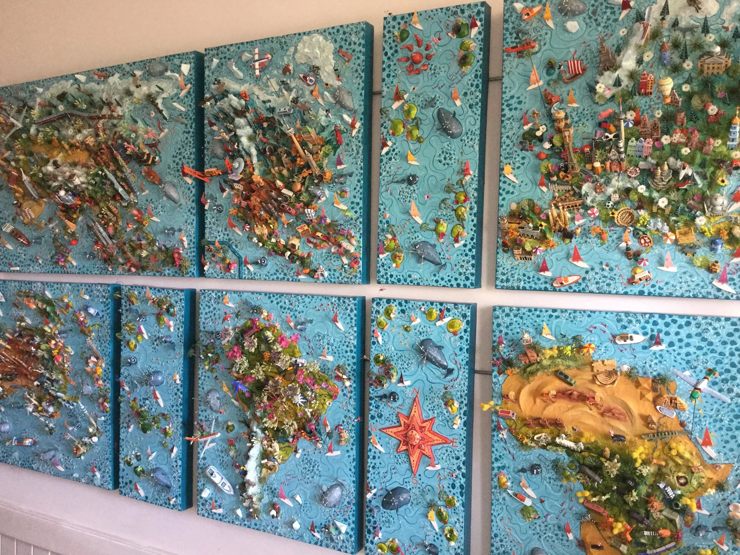 Multi Panel World Map - Americas-Centric