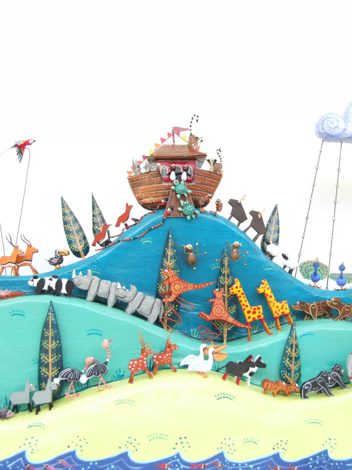 Papier Mache Noah's Ark - Detail