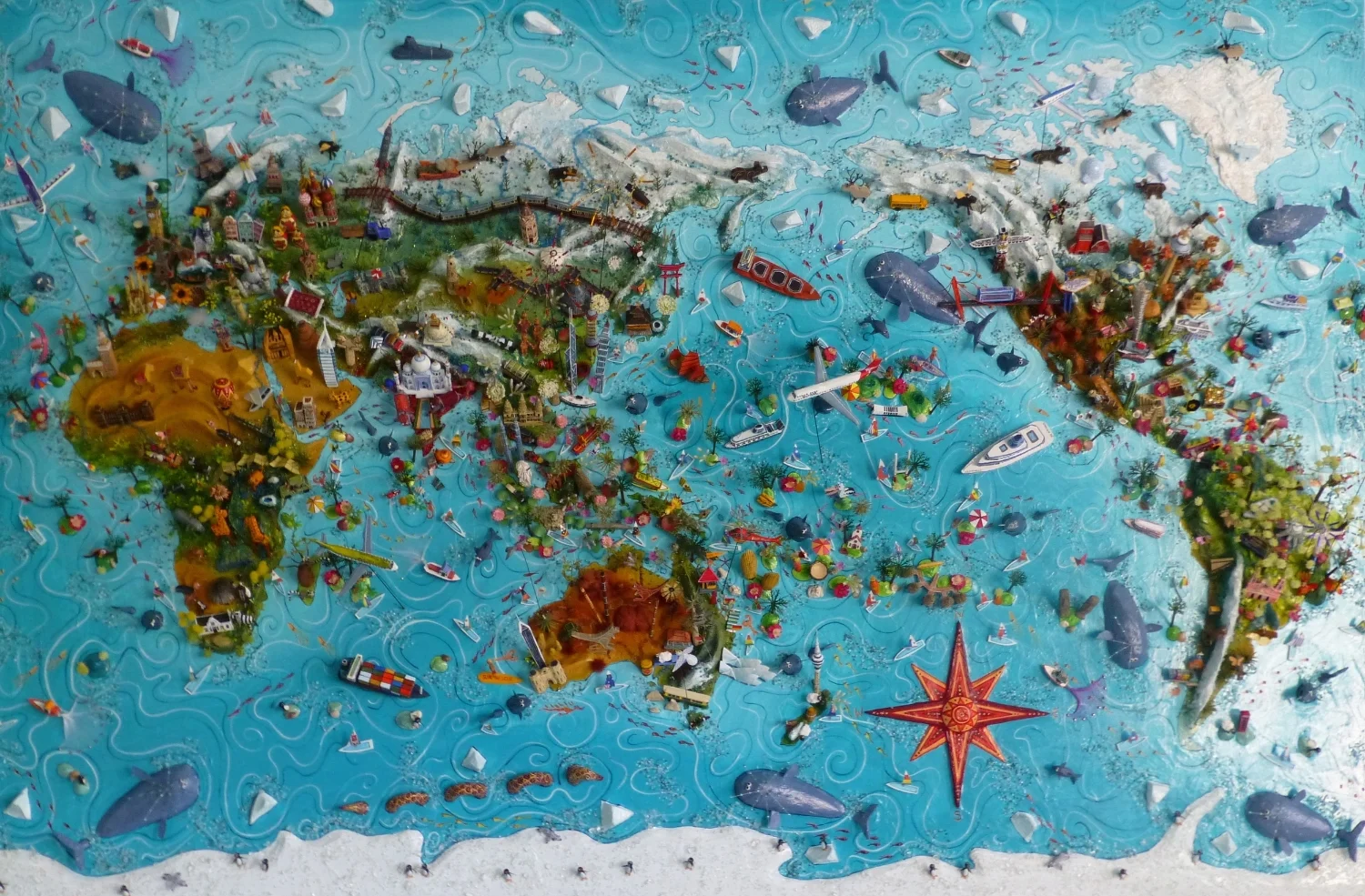 Large World Map - Pacific-Centric