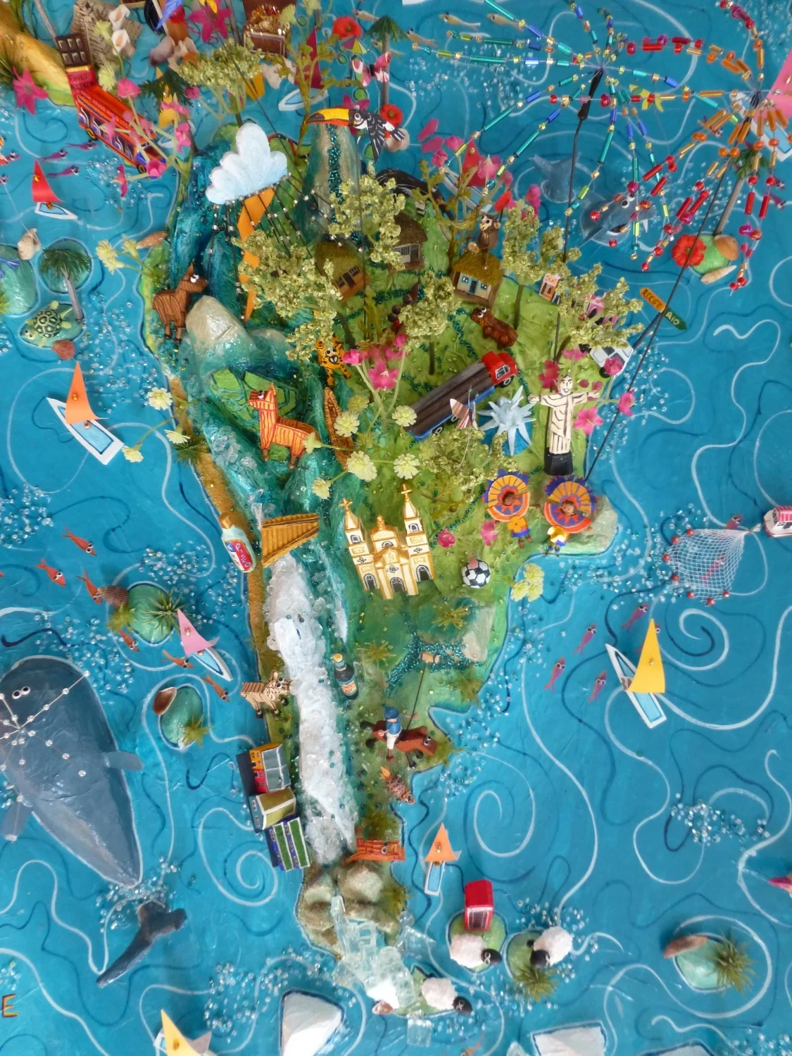 3D World Map - South America Detail