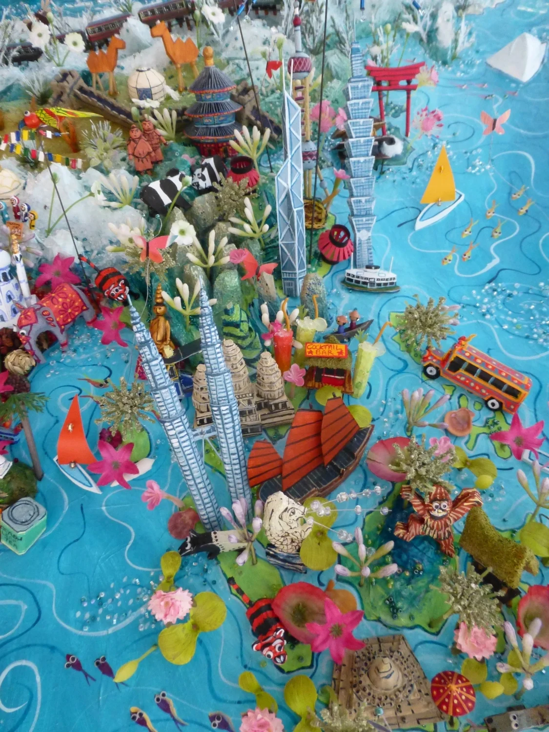 3D World Map - Asia Detail