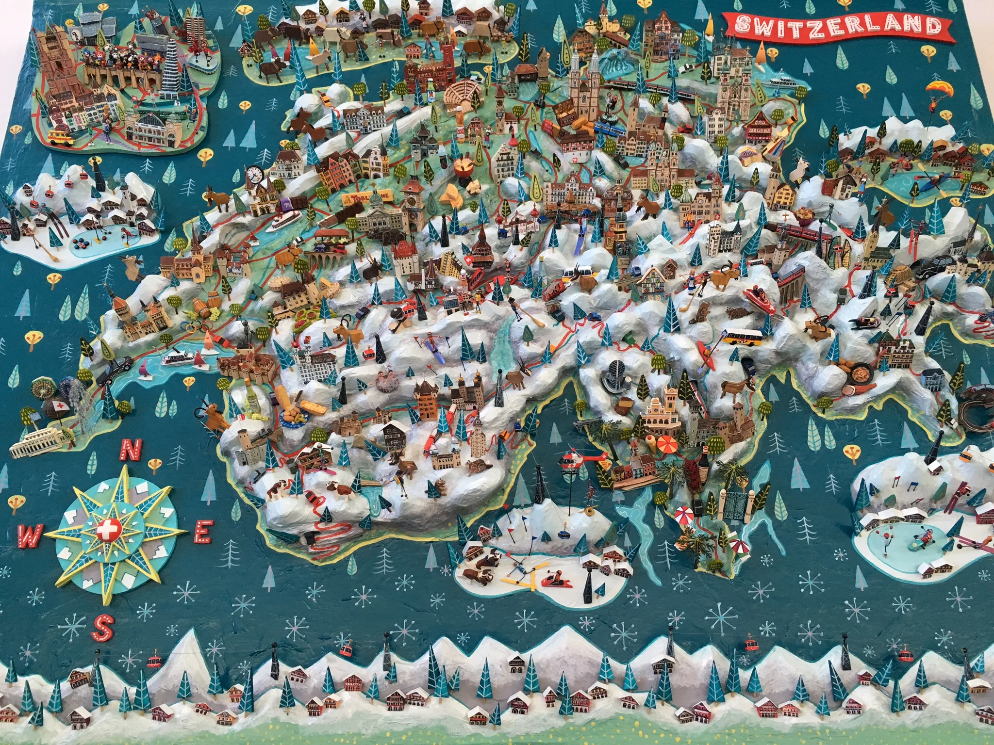 Swiss Map with Basel Inset