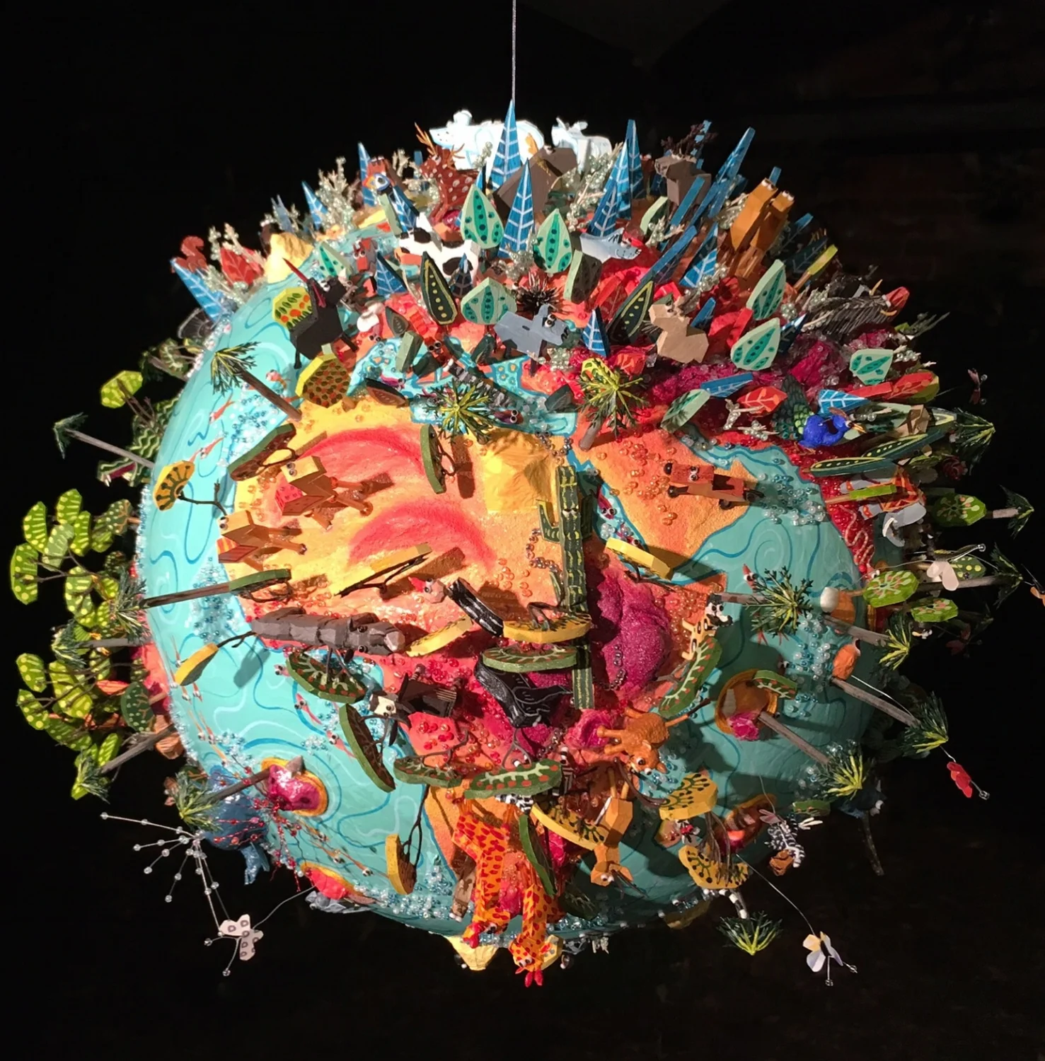 Wildlife Globe - Africa and Europe - Night