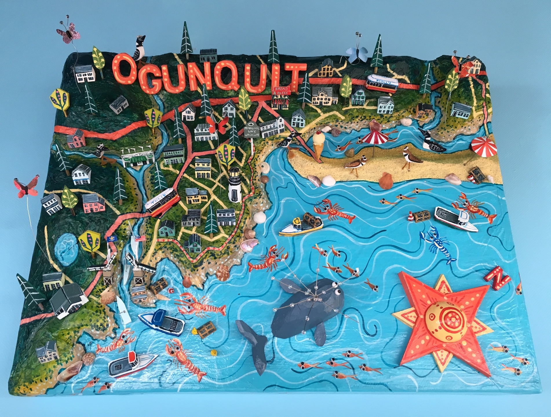 Map of Ogunquit, Maine - 30cm x 23cm