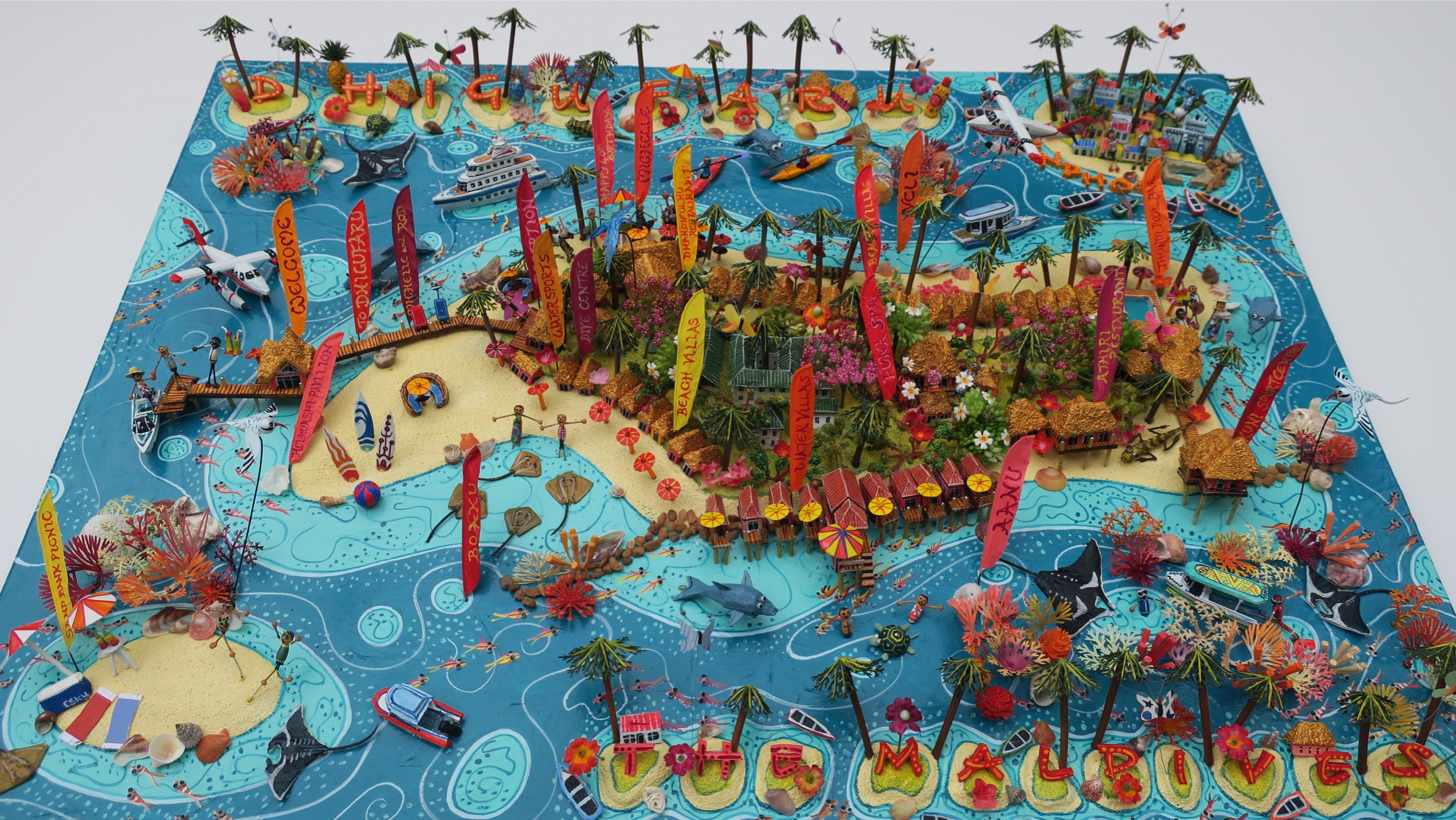 Dhigufaru Map with Flags