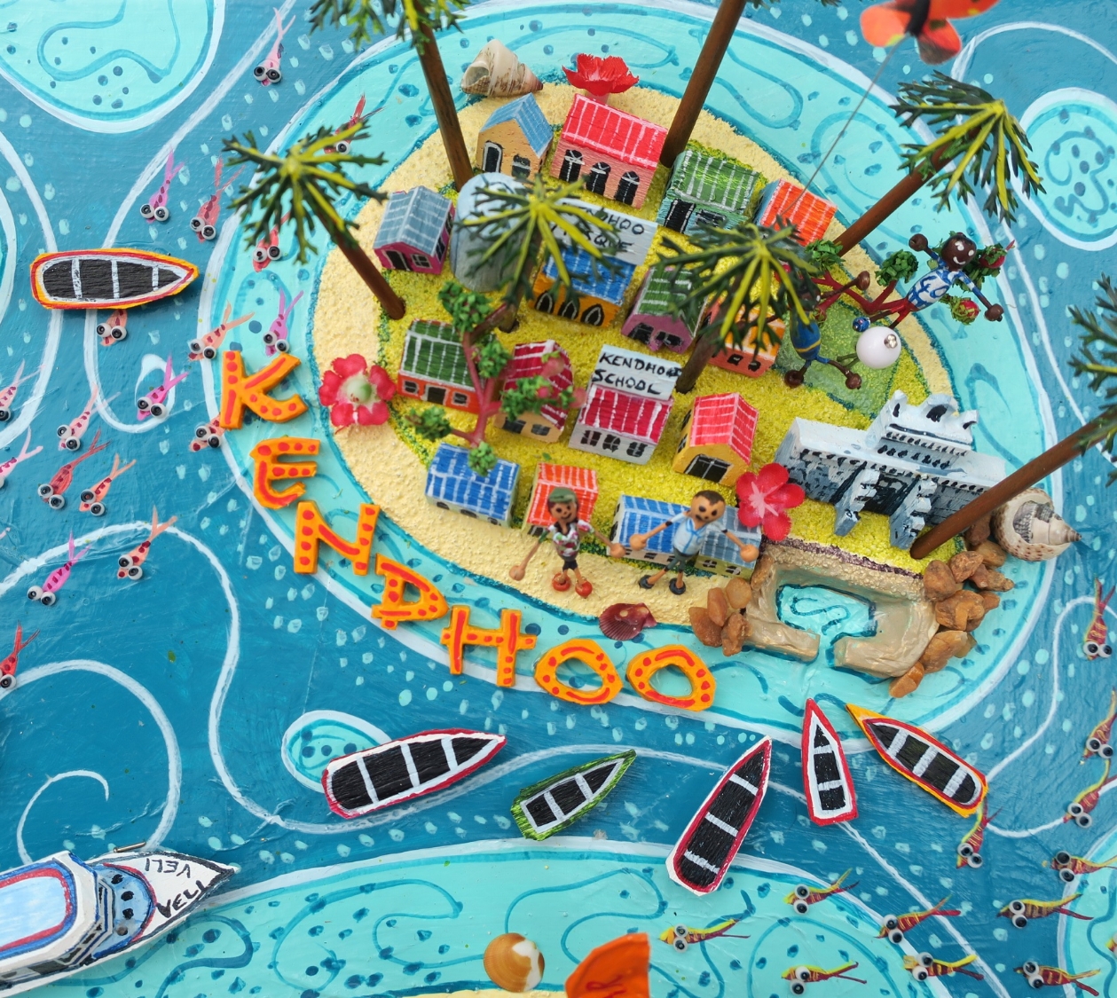 Map of Kendhoo - An island in Baa Atoll in The Maldives