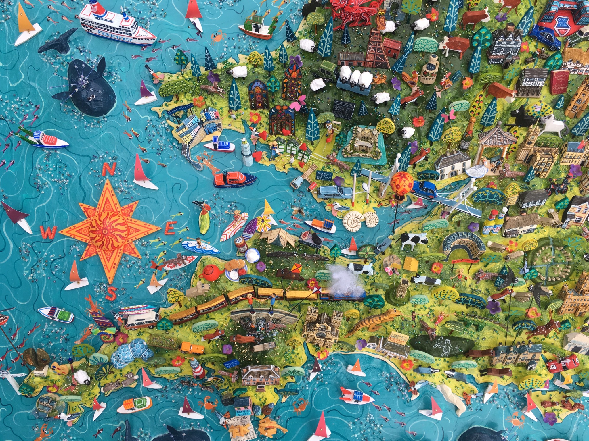 Illustrated Map of South West England and Wales