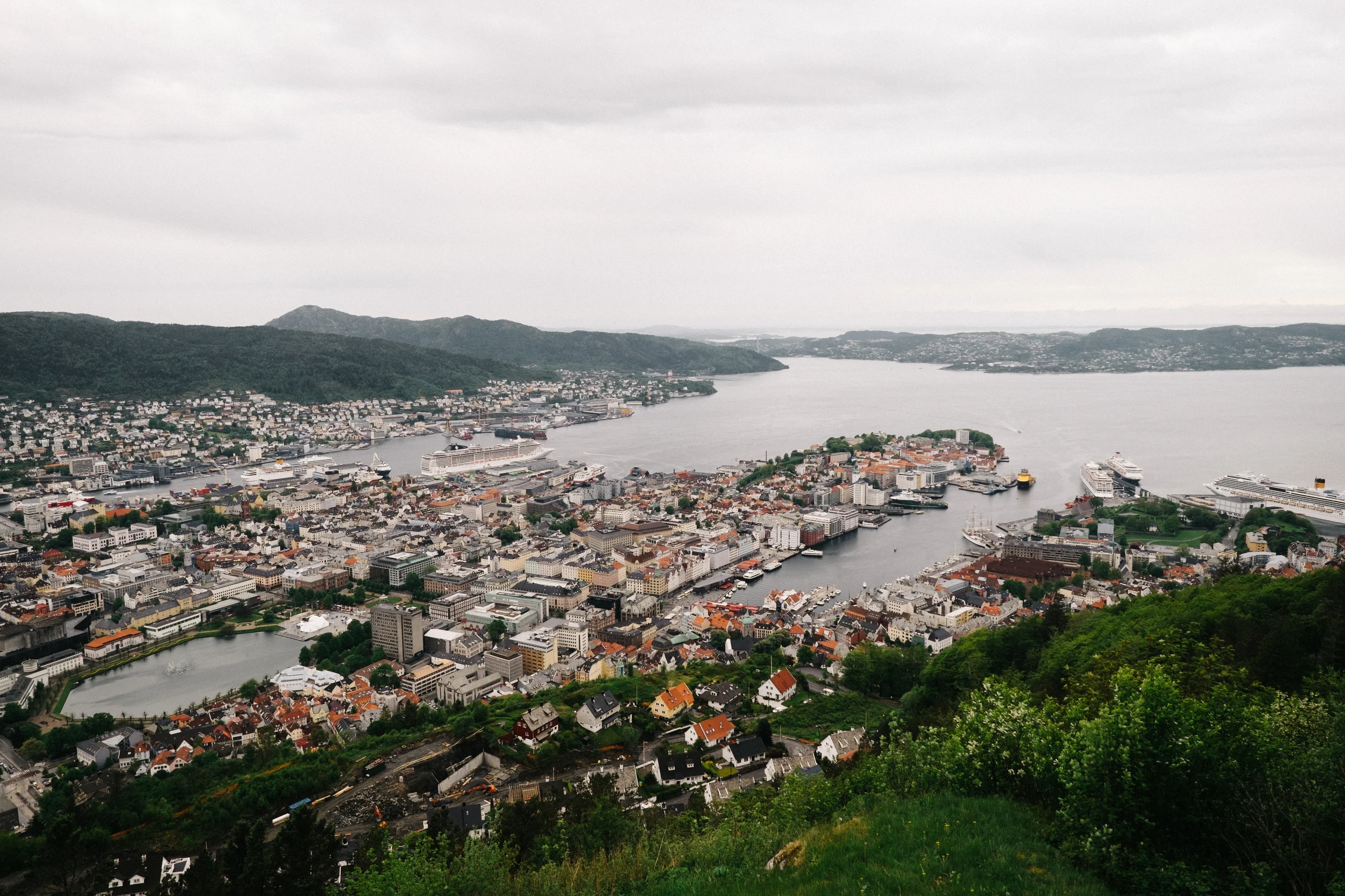 A bird's-eye view of Bergen.