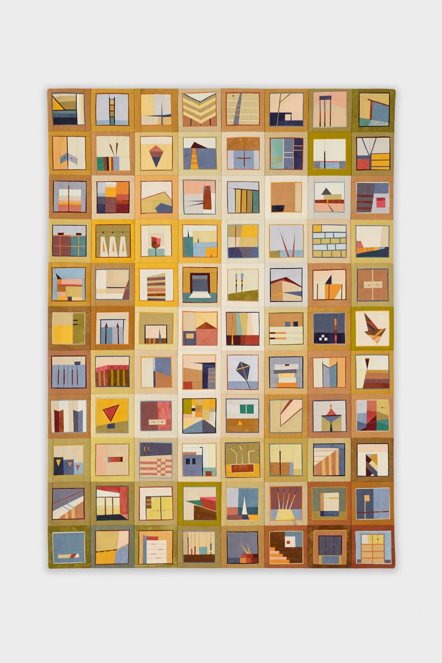 Color Story: Entrance, 24" x 33", hand-dyed cottons, pieced and quilted
