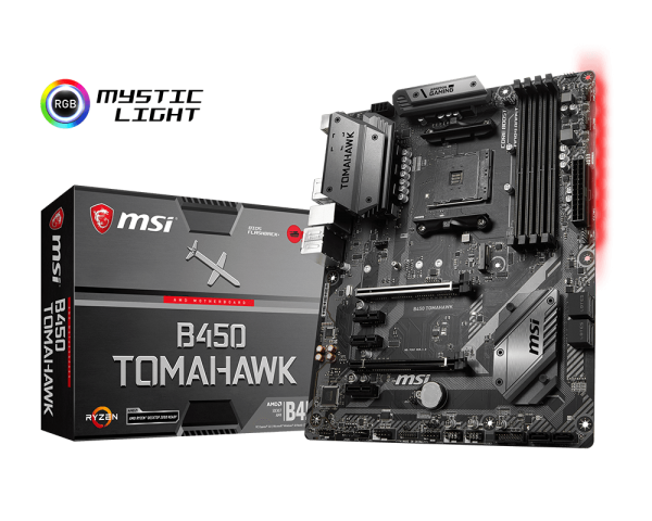 MSi B450 Tomahawk Motherboard // cr: MSi