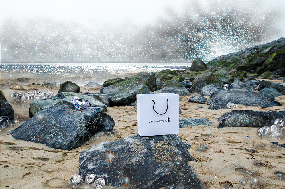 c-bags bedrukte draagtassen voor Gem Diamonds // multi cyclus ecologische draagtassen // art paper // betaalbare luxe draagtassen