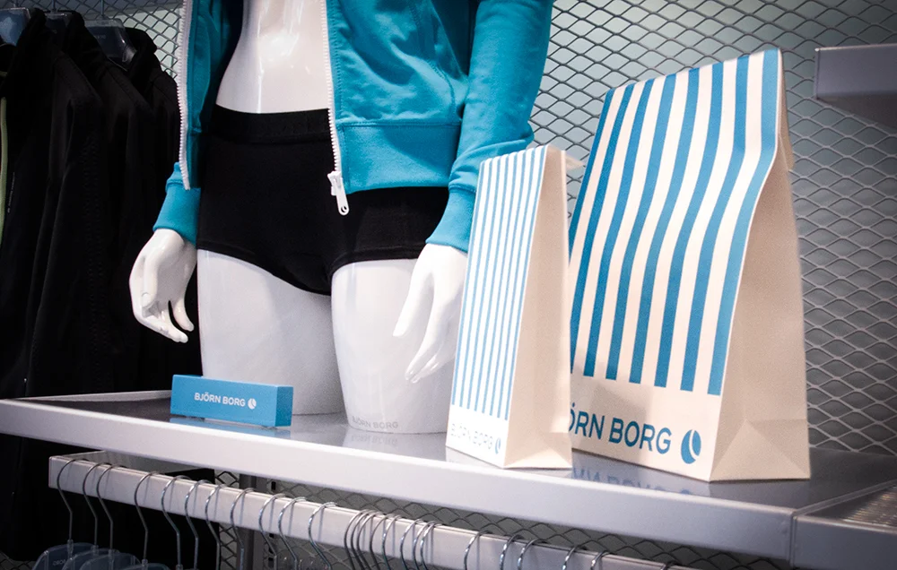 c-bags gepersonaliseerd verpakkingsmateriaal voor Bjorn Borg // cadeaudraagtasje // scherpe prijs!