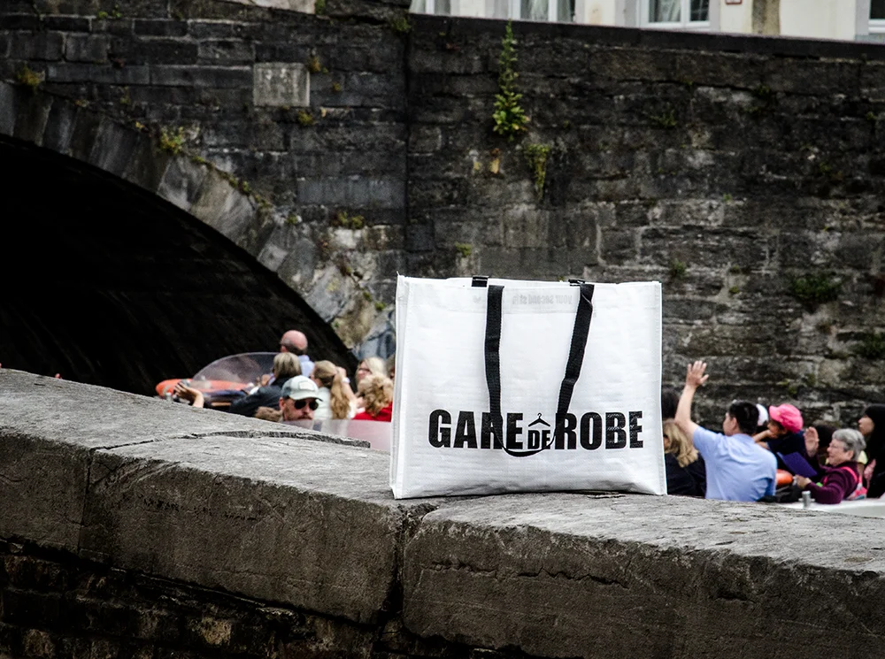 c-bags bedrukte draagtassen voor Gare de Robe // single cyclus ecologische draagtassen // PP woven // betaalbare luxe draagtassen