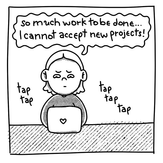 2024 03 15 brunhilda weekly comics strip – so much work to be done I cannot accept new projects.jpg