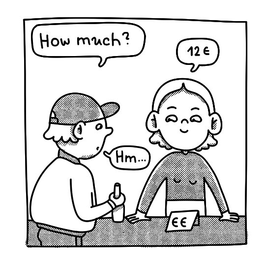 2024 03 25 brunhilda weekly comics strip – customer asking how much.jpg