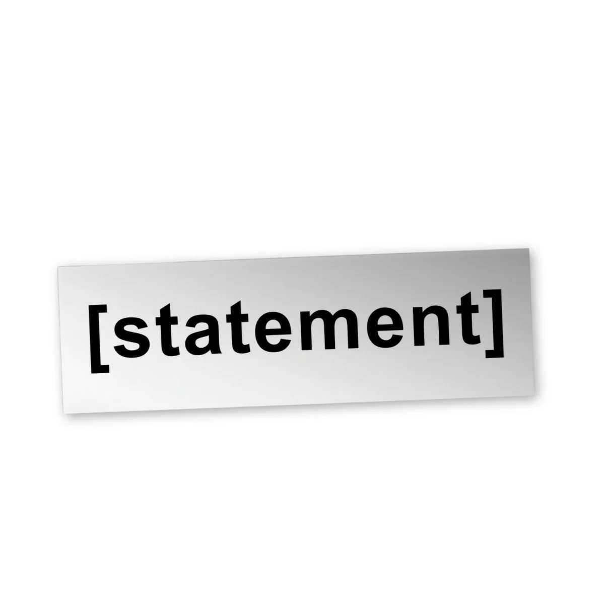 Metallic Sticker Statement in Arial