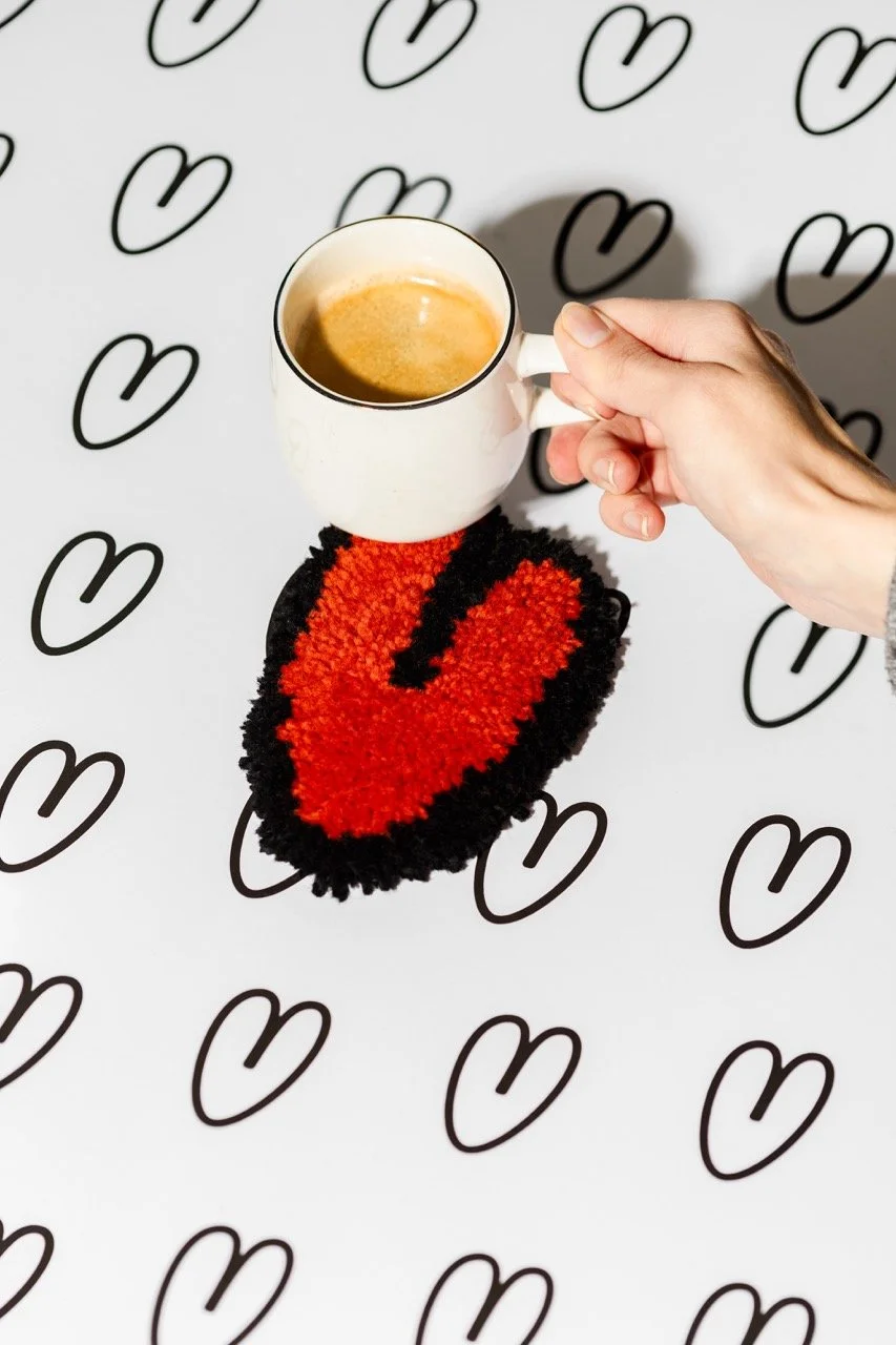 2024 11 mug rug wollen cup coaster punch needle heart I have everything motto lifestyle coffee cup hand Large.jpeg