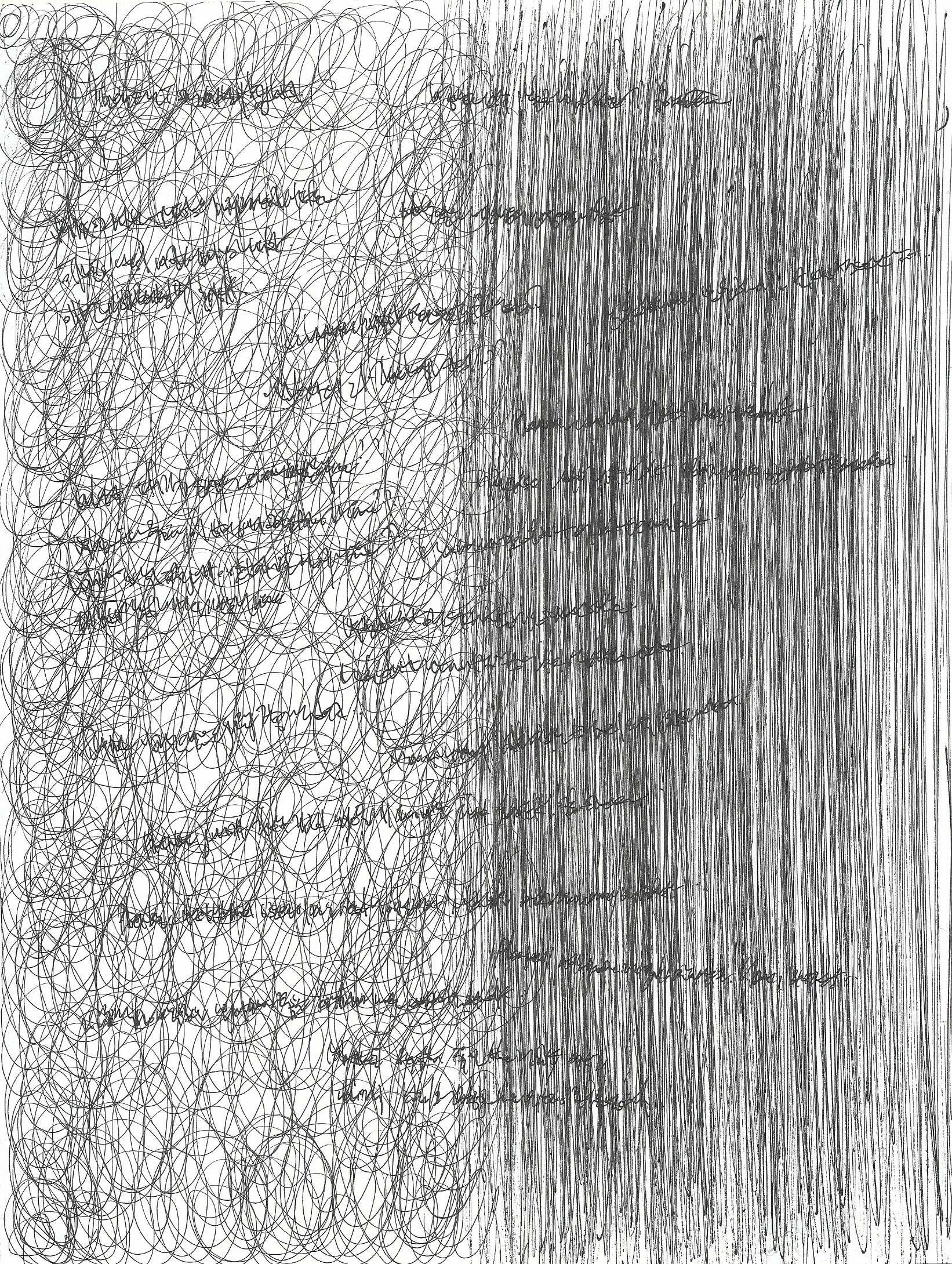 Unexpected Guest Pen on paper 9 x 12 inches 2017