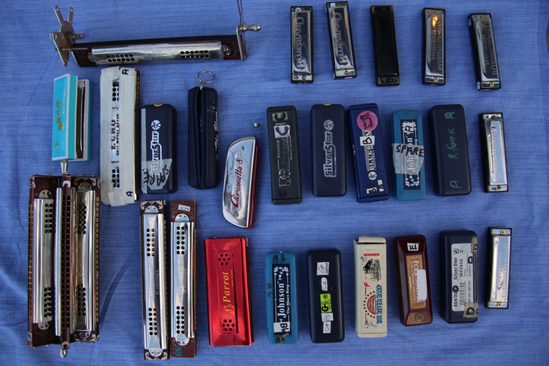  Oupie's incredible collection of harmonicas