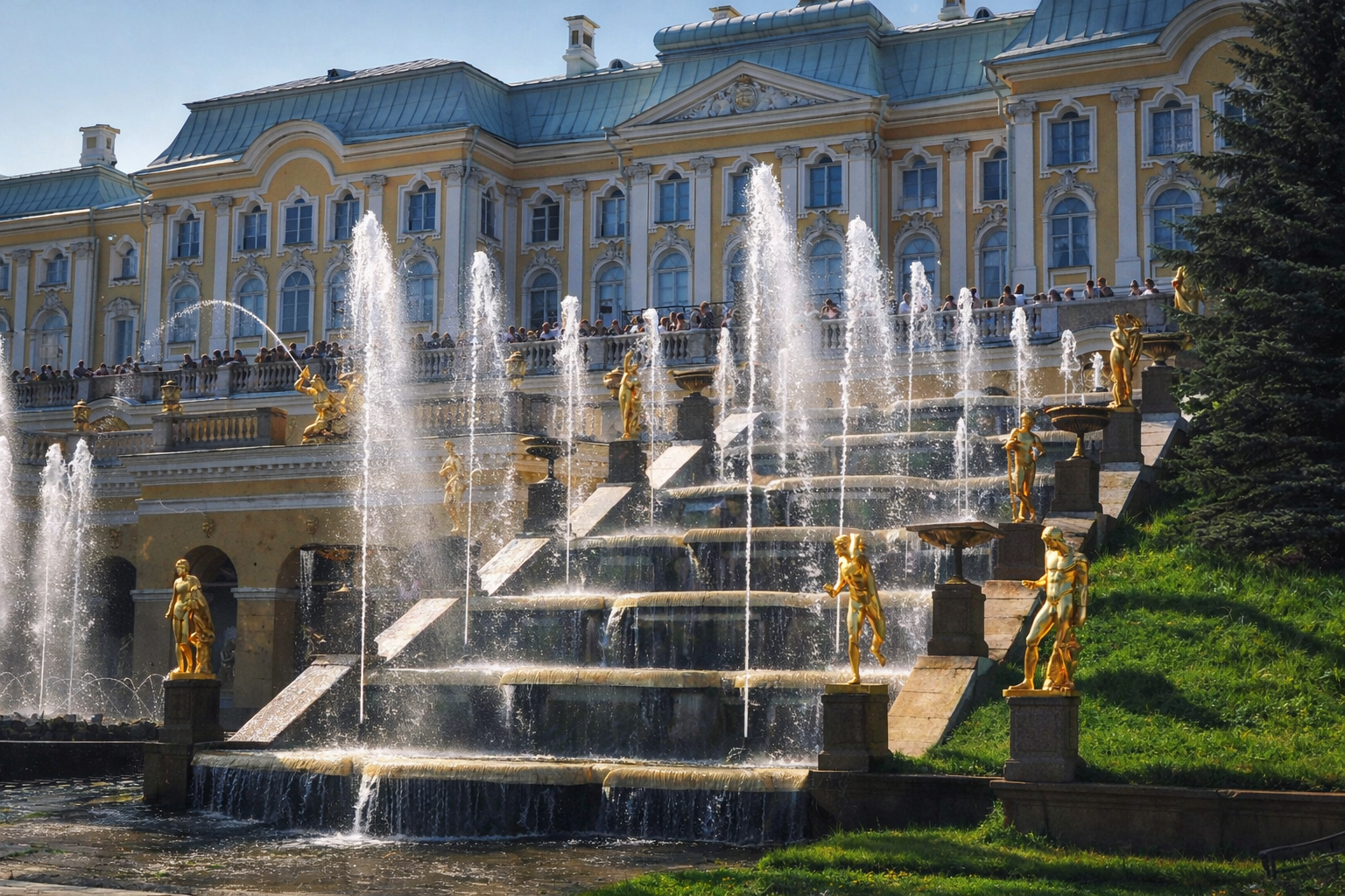 Grand Cascade at Peterhof Palace, 1984