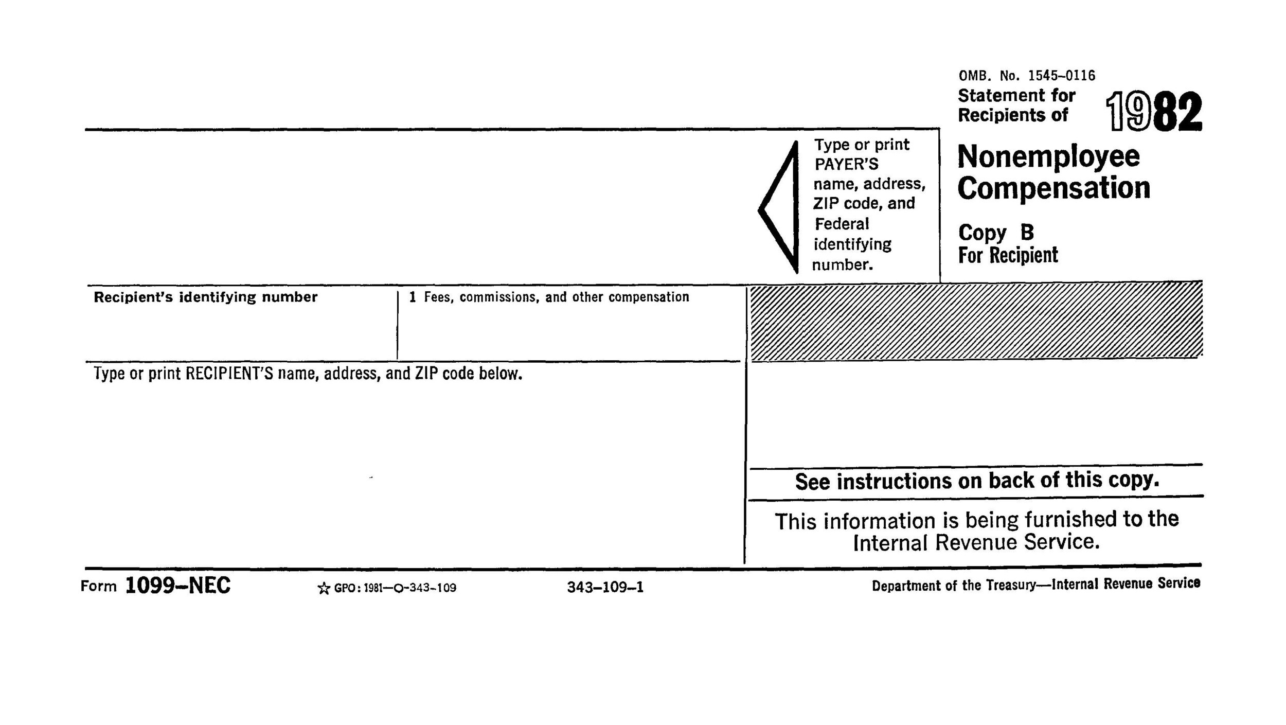 Irs To Bring Back Form 1099 Nec Last Used In 19 Current Federal Tax Developments