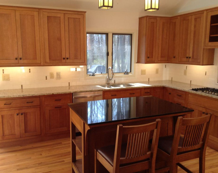 Princeton Kitchen Remodel Wood Floors Black Granite Island Pendant Lighting.jpg