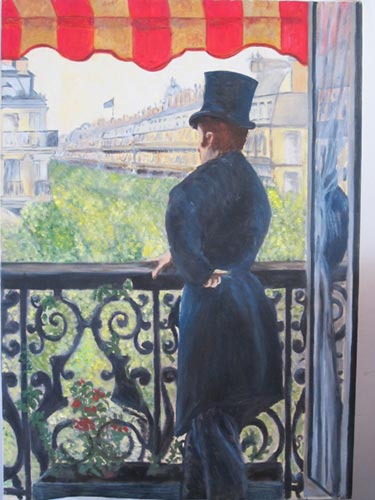 "Homme au balcon Boulevard Hausmann" von Gustave Cailebotte