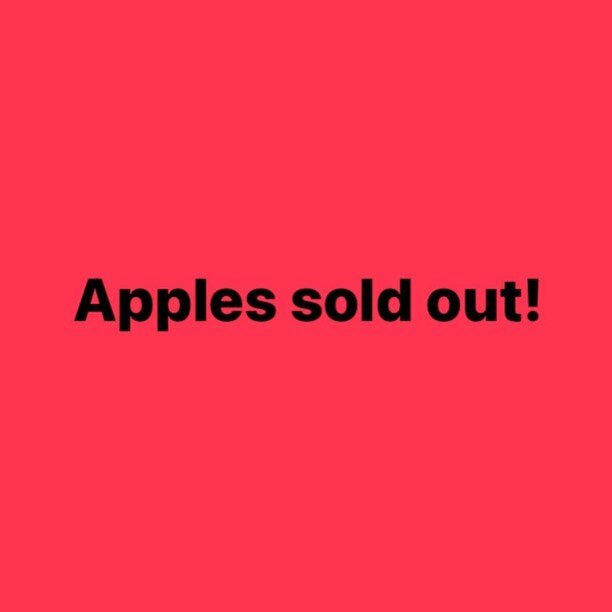 Apples are sold out for the season! 

Thank you for supporting our farm.