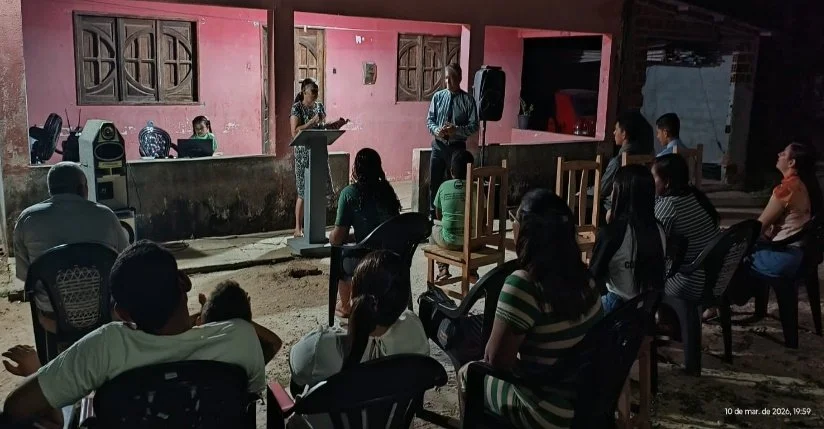 This church service at a home until the church building gets a roof on 