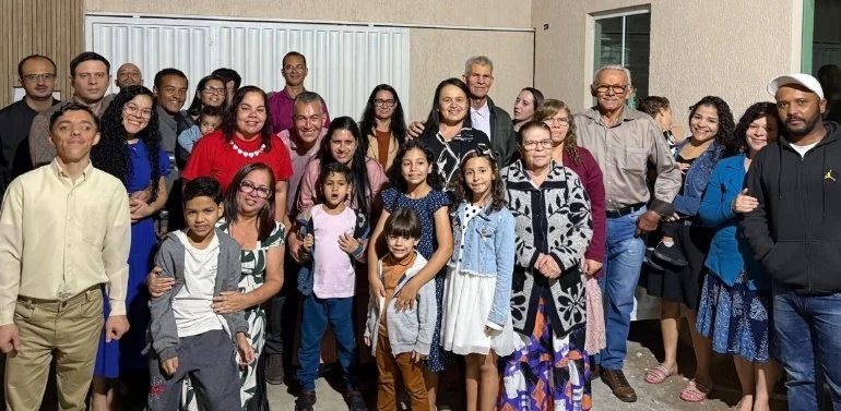 Church service in a home - reaching neighborhood for Christ
