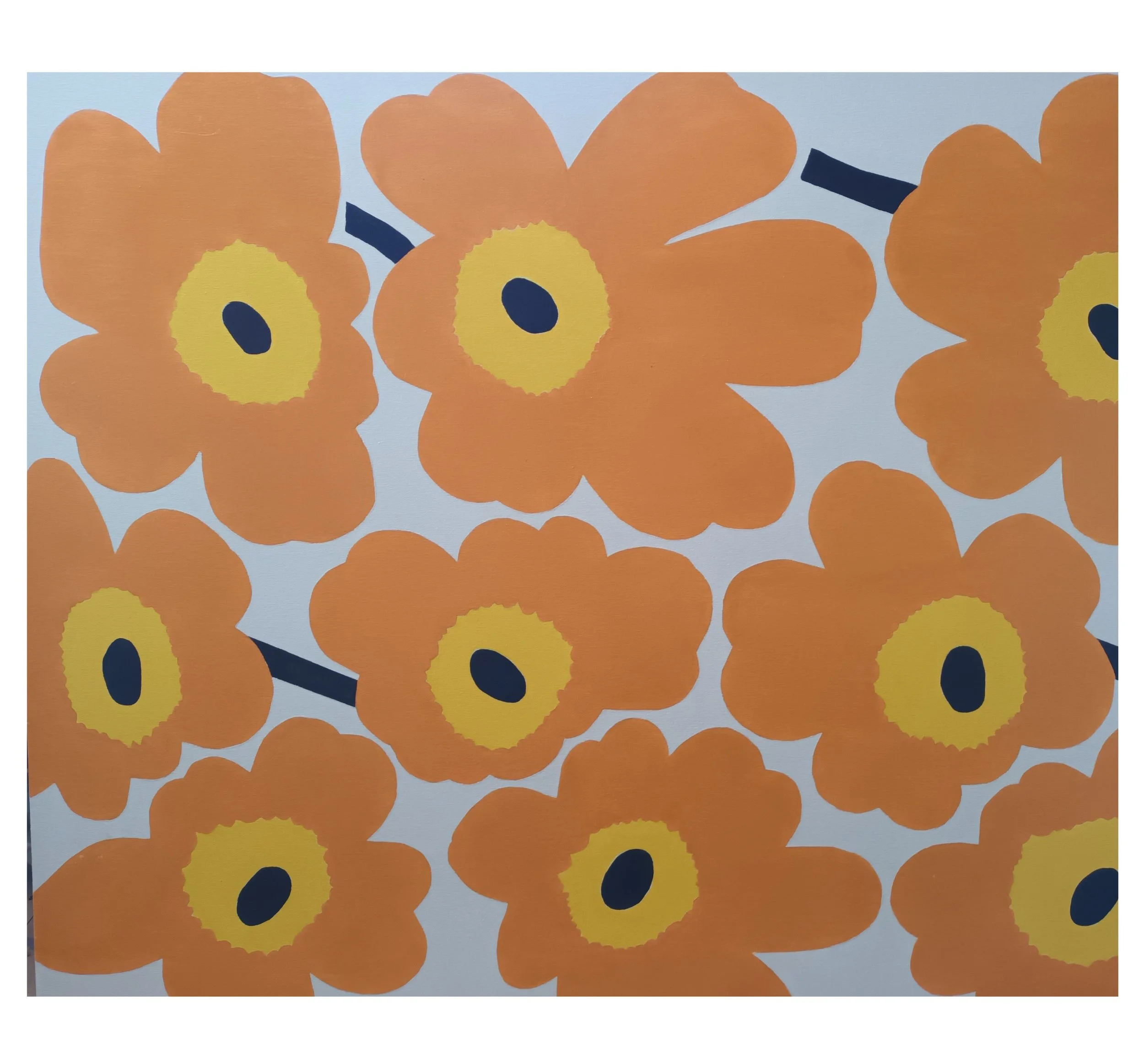Orange Flowers (a painting of an Isola scrap)