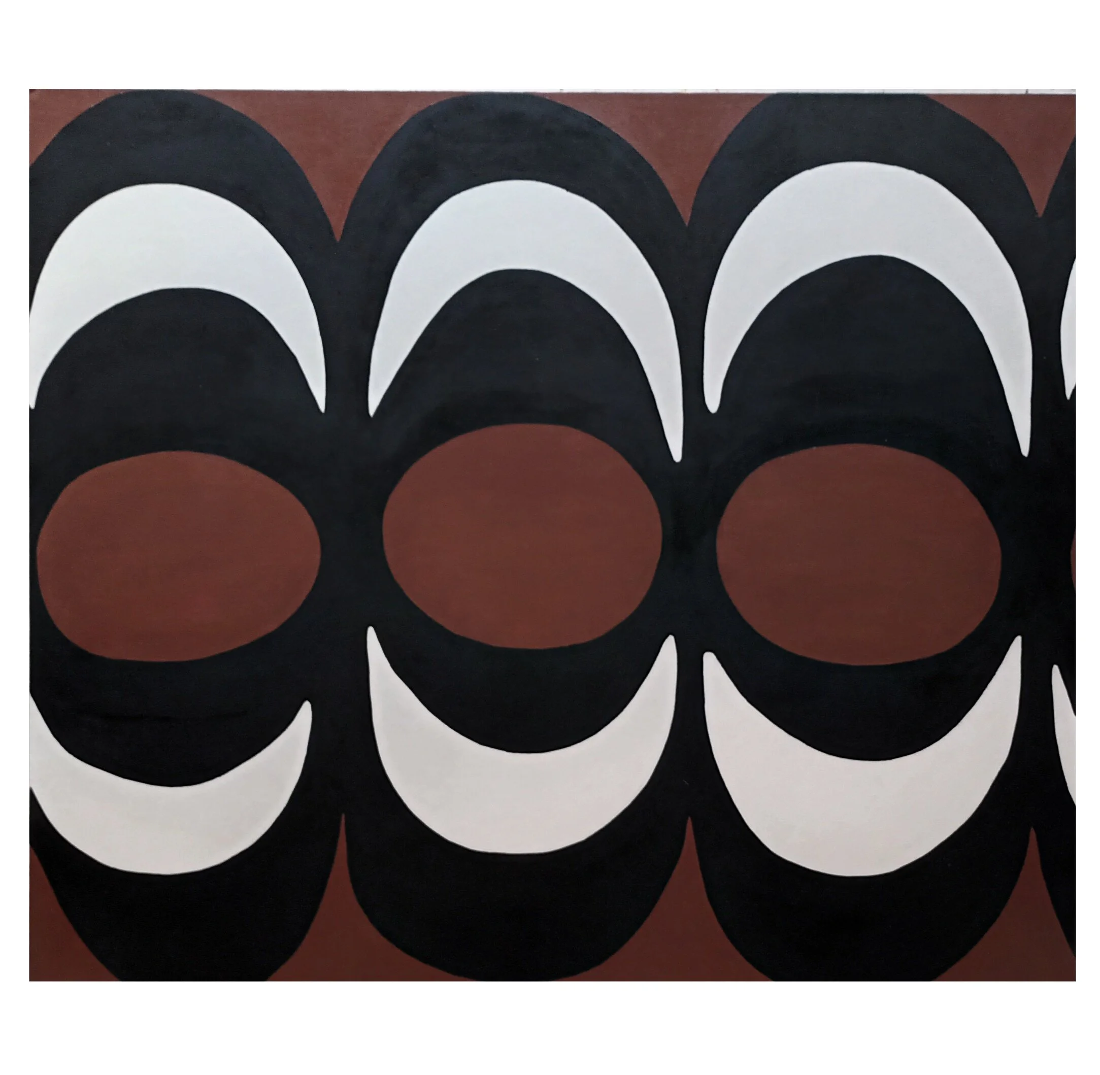 Brown, Black and White Textile Design