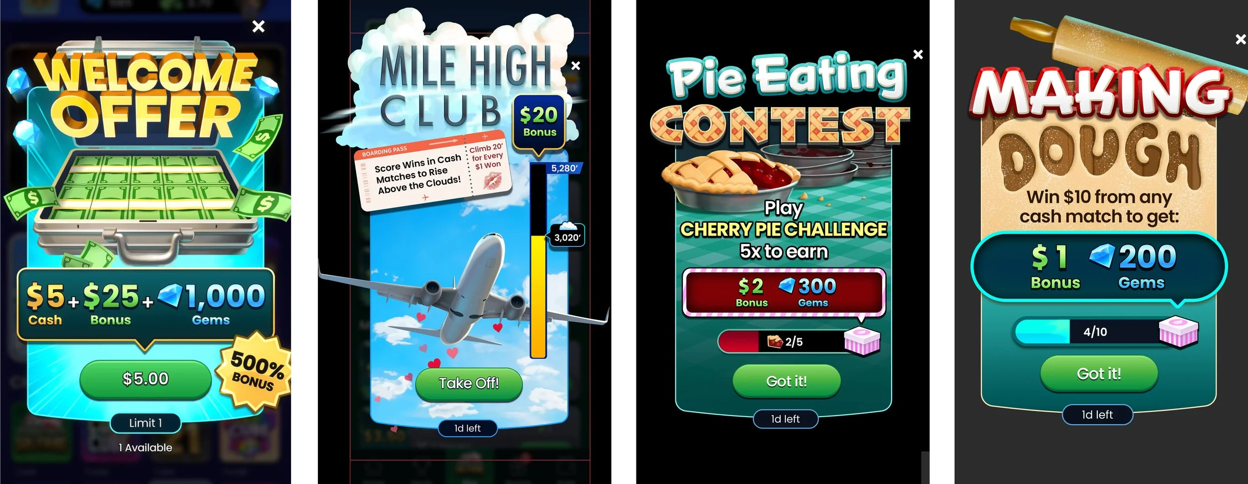 Cash-Out Club offer dialogues