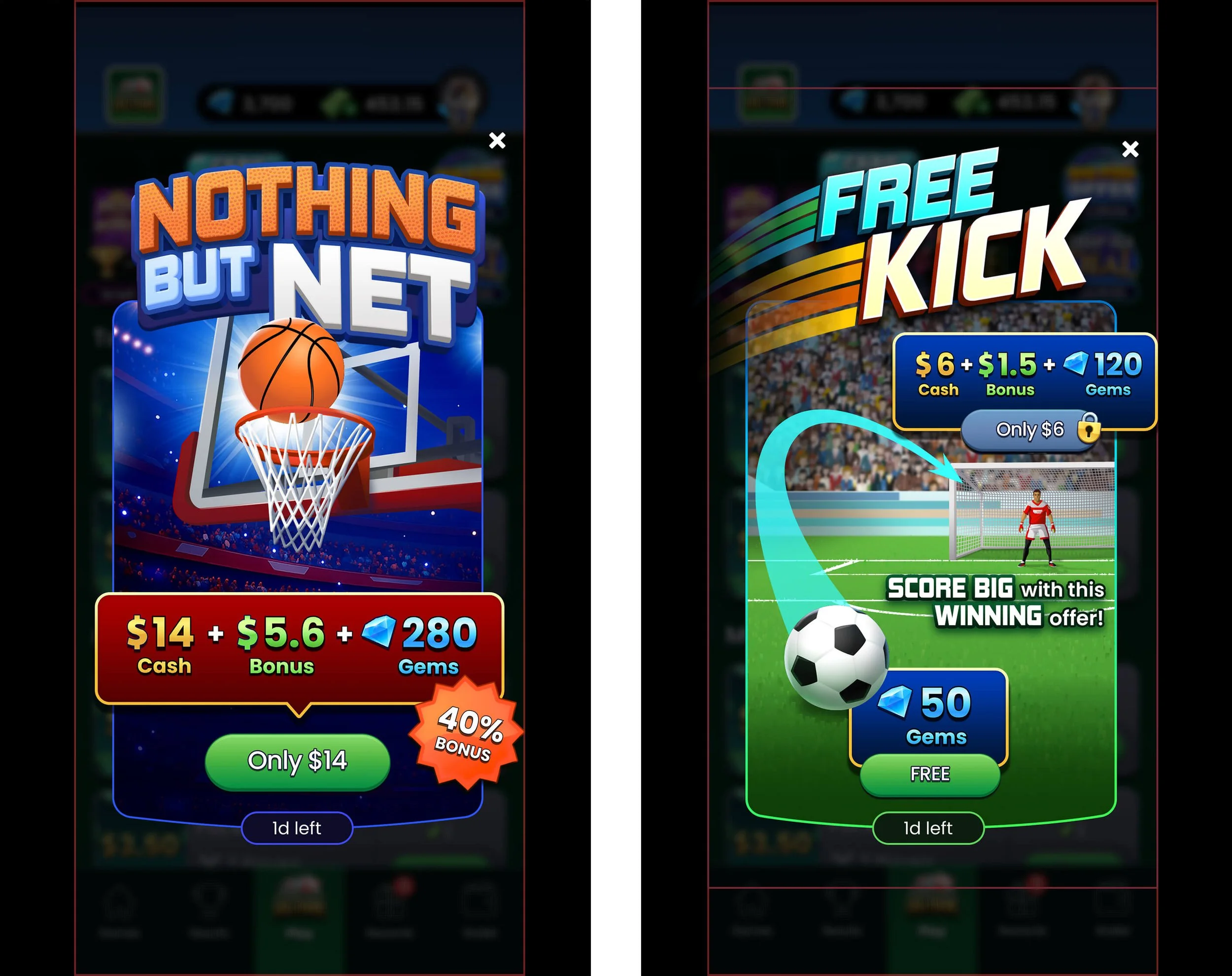 Cash-Out Club offer dialogues